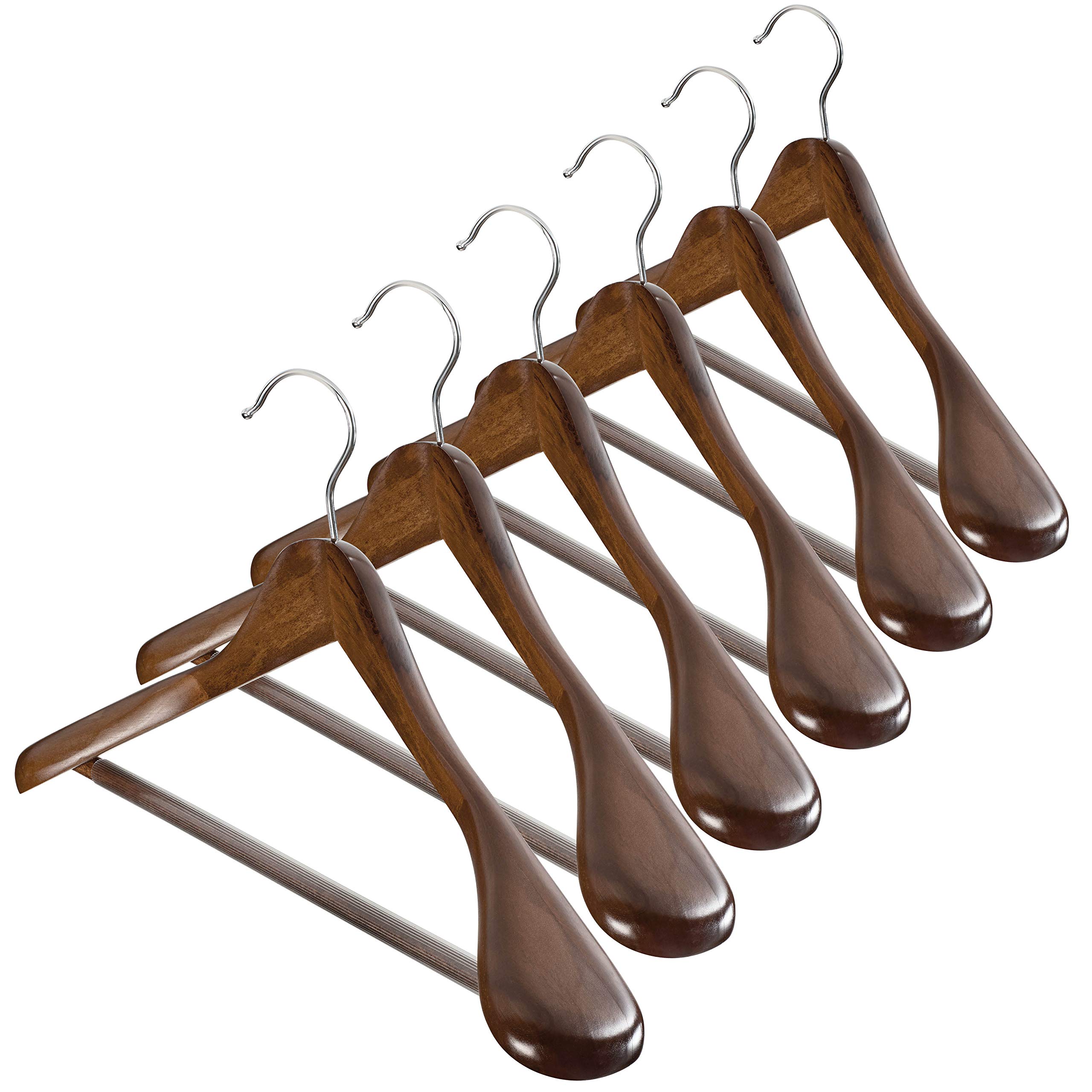 ZOBER Extra-Wide Wooden Hangers