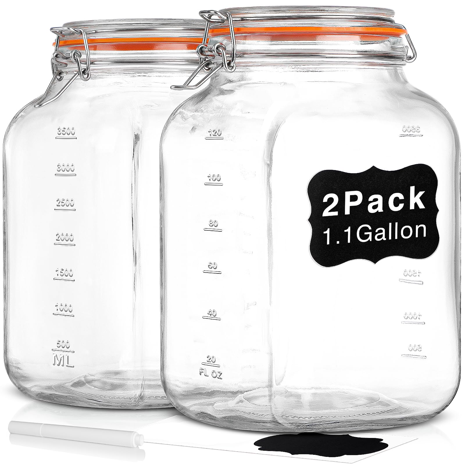Square Super Wide-Mouth Airtight Jars