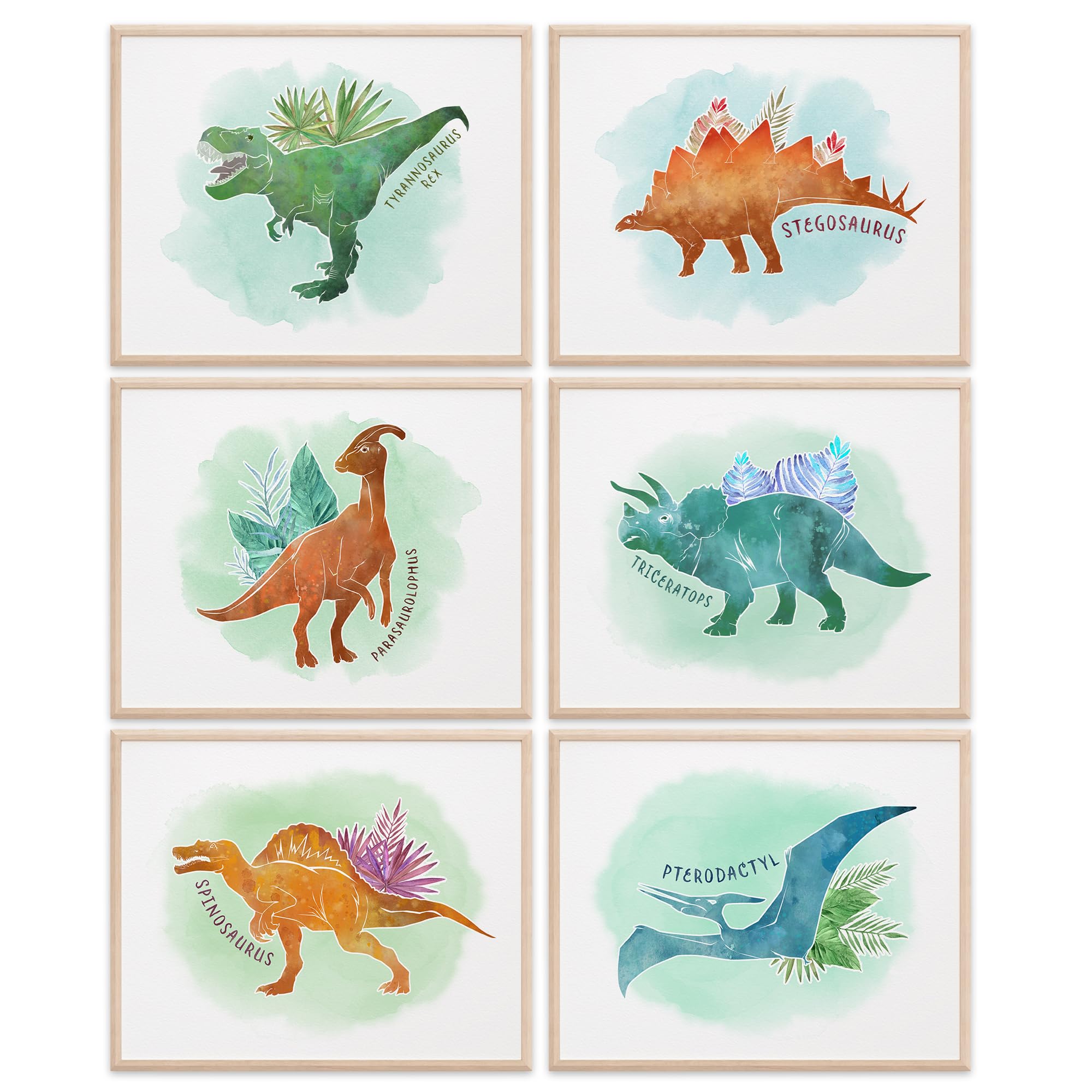 Dinosaur Art Prints (Set of 6)