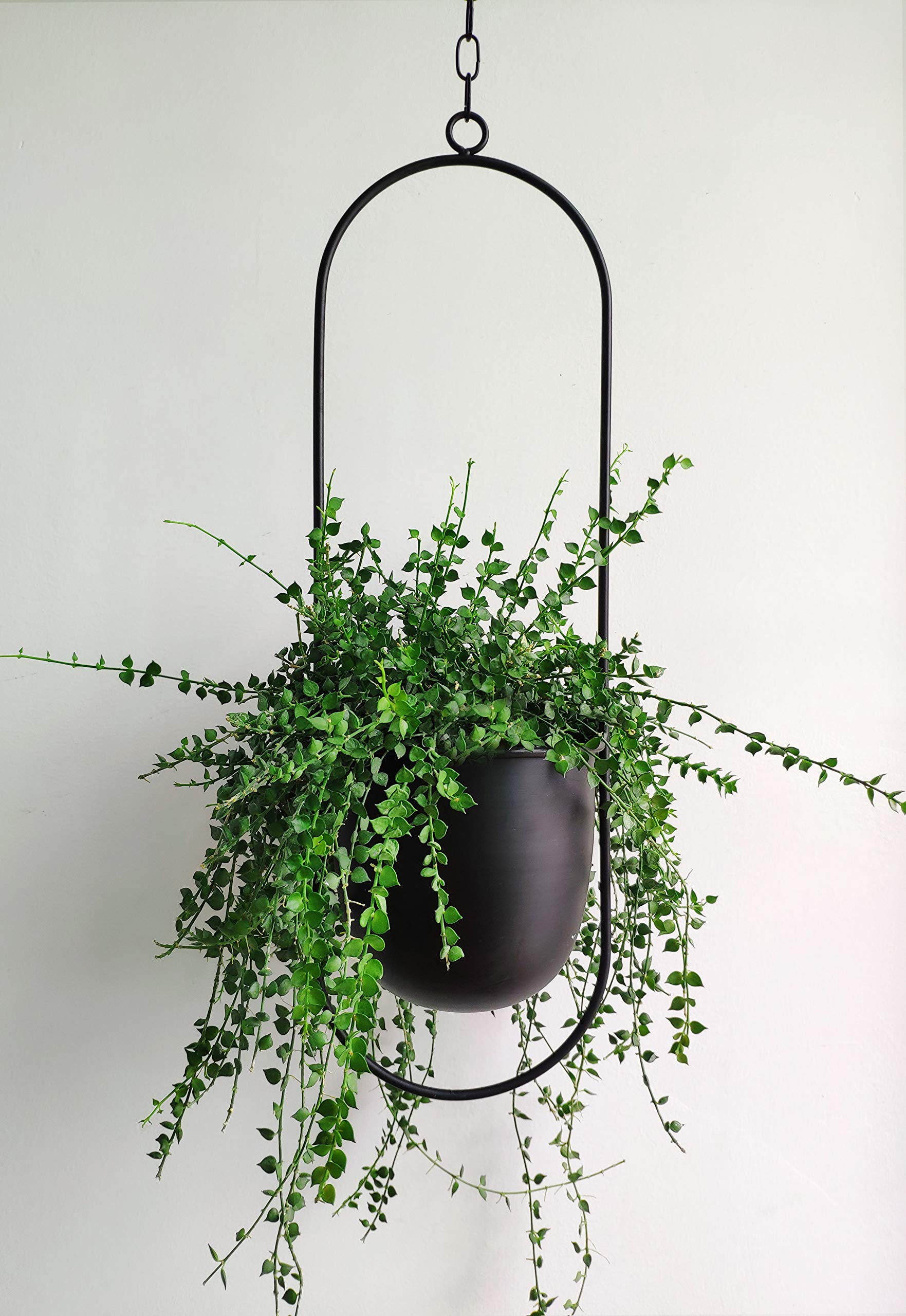 RISEON Boho Black Hanging Planter