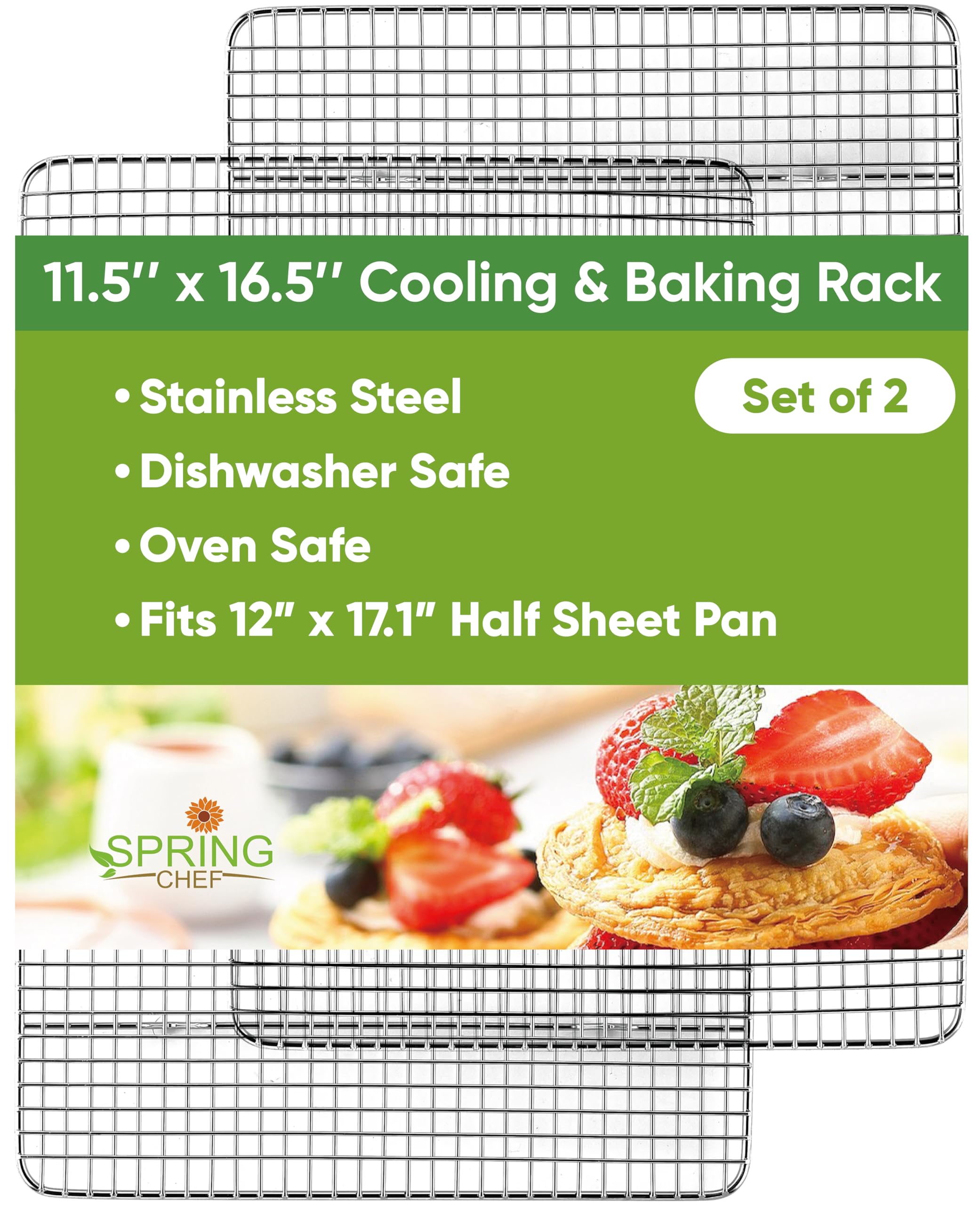 Spring Chef Stainless Cooling Racks (11.5 x 16.5)