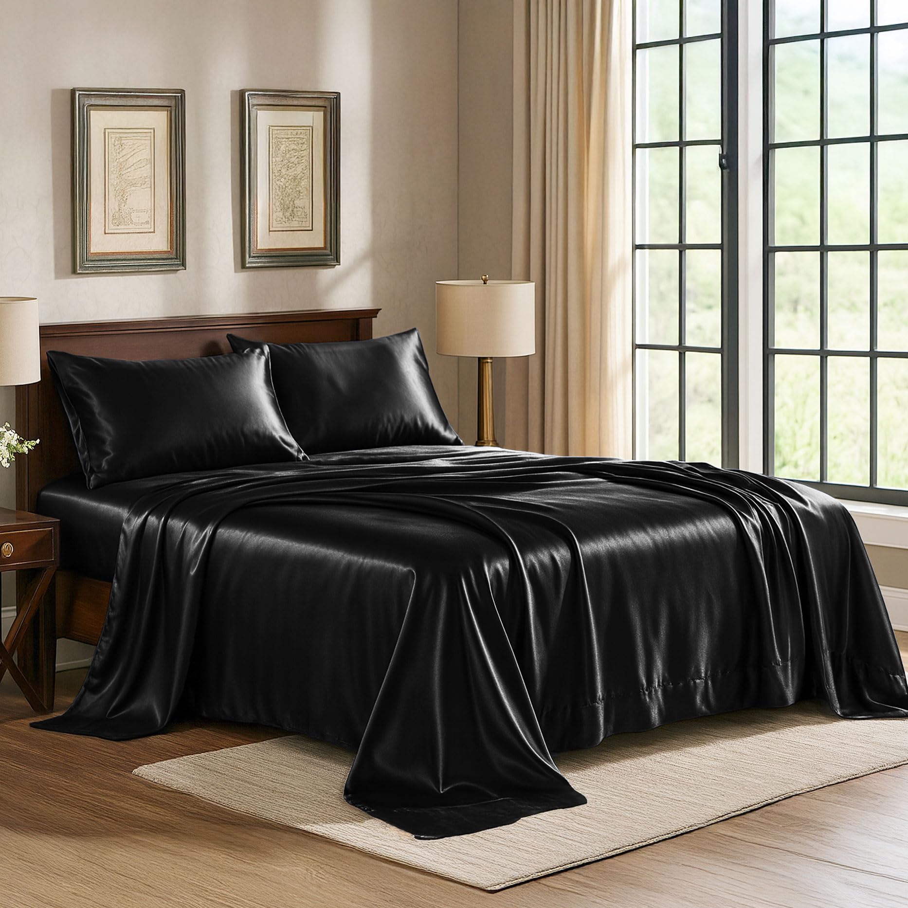 Pure Bedding Satin 4-Piece Set
