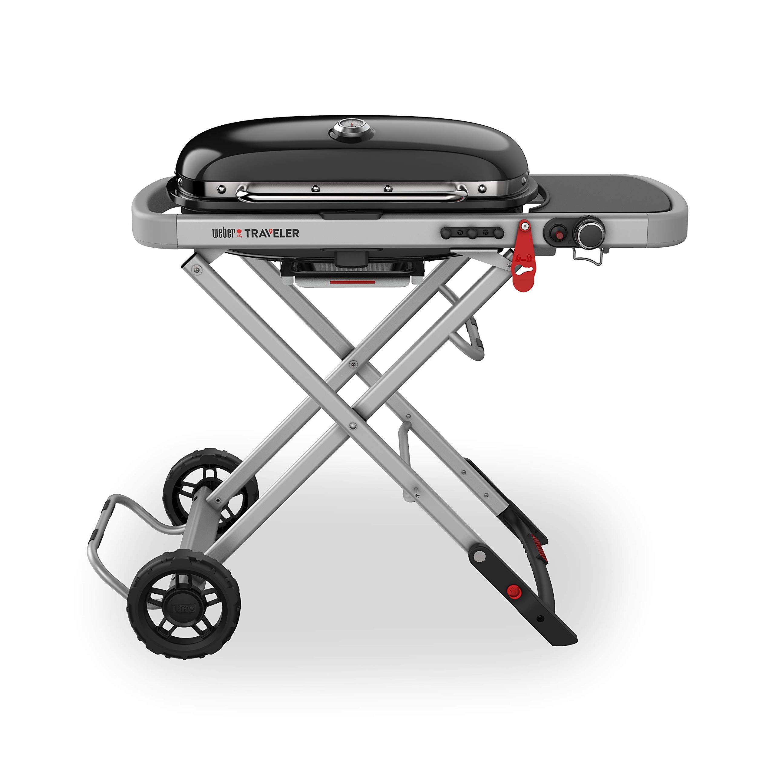 Weber Traveler Portable Liquid Propane Gas Grill for Camping and Travel