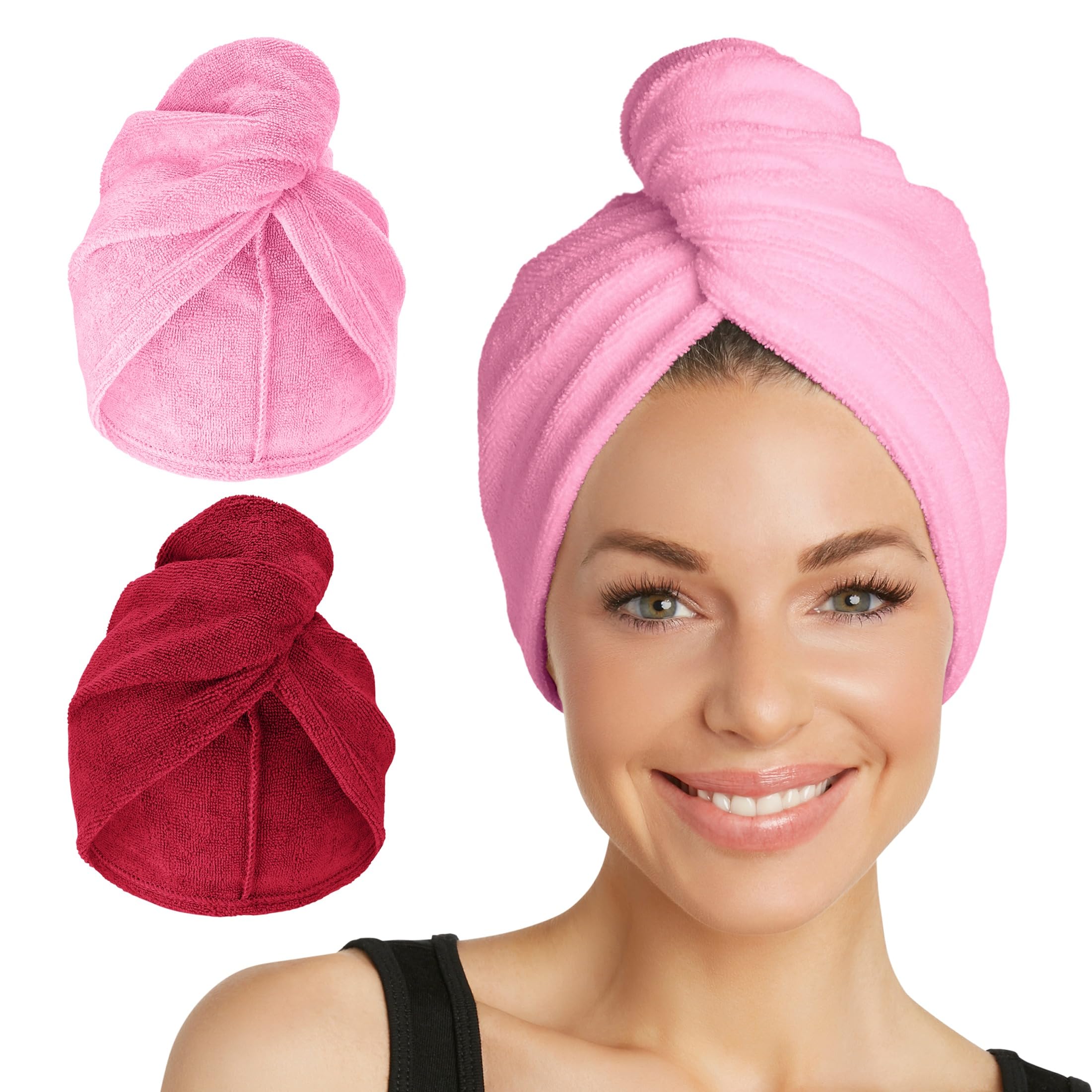 Turbie Twist Microfiber Hair Towel (2-Pack)