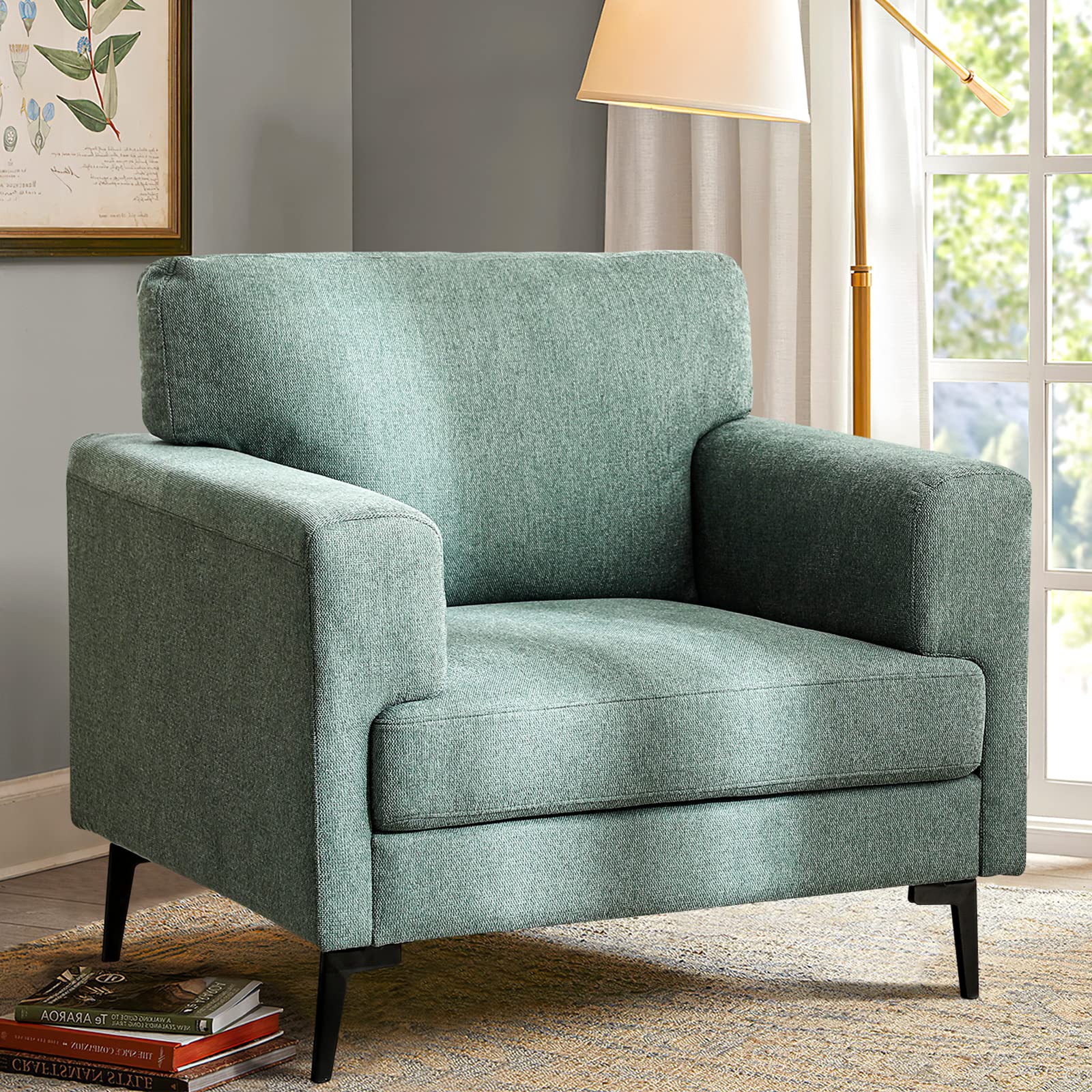 CDCASA Oversized Linen Accent Chair