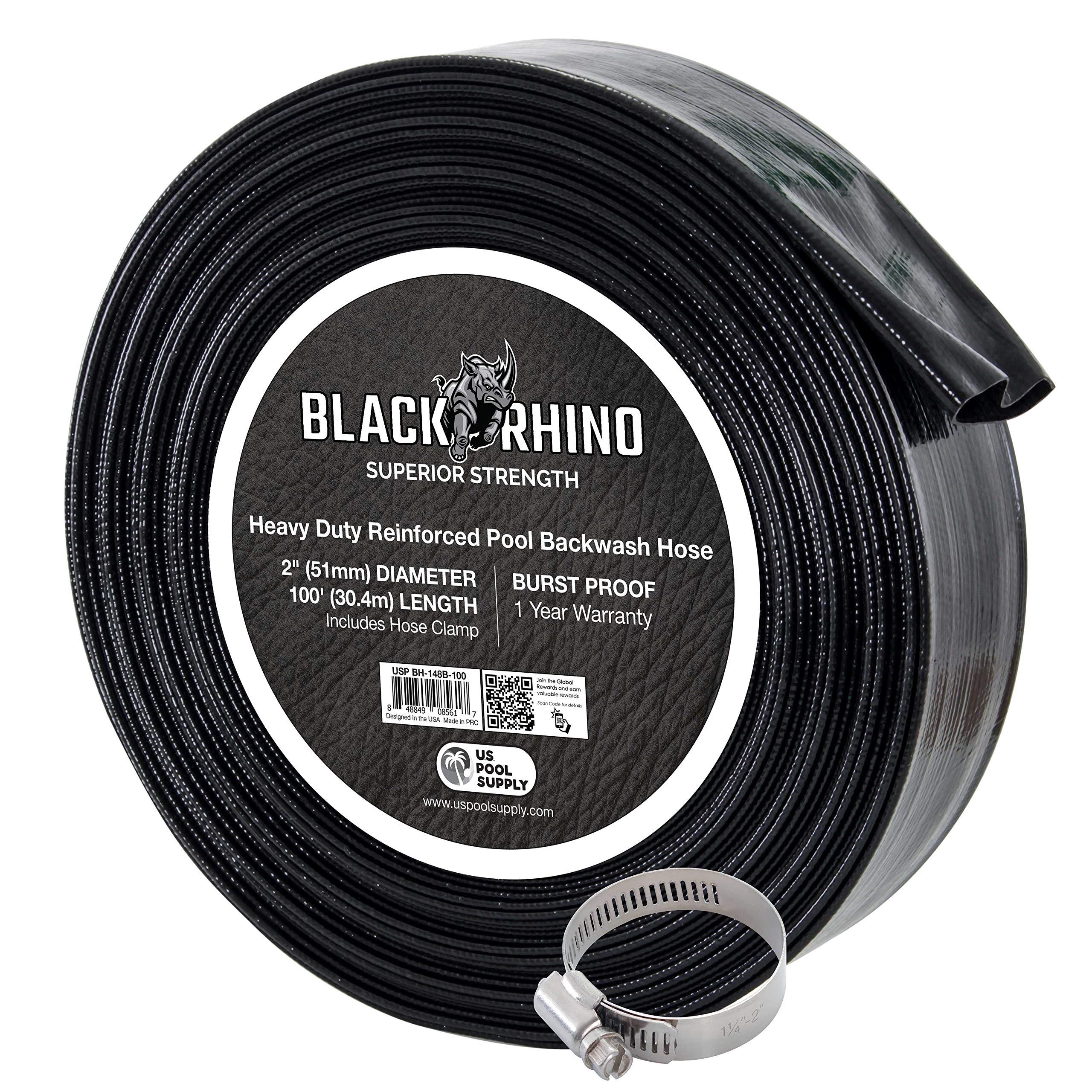 Black Rhino 2" Backwash Hose — 100 ft