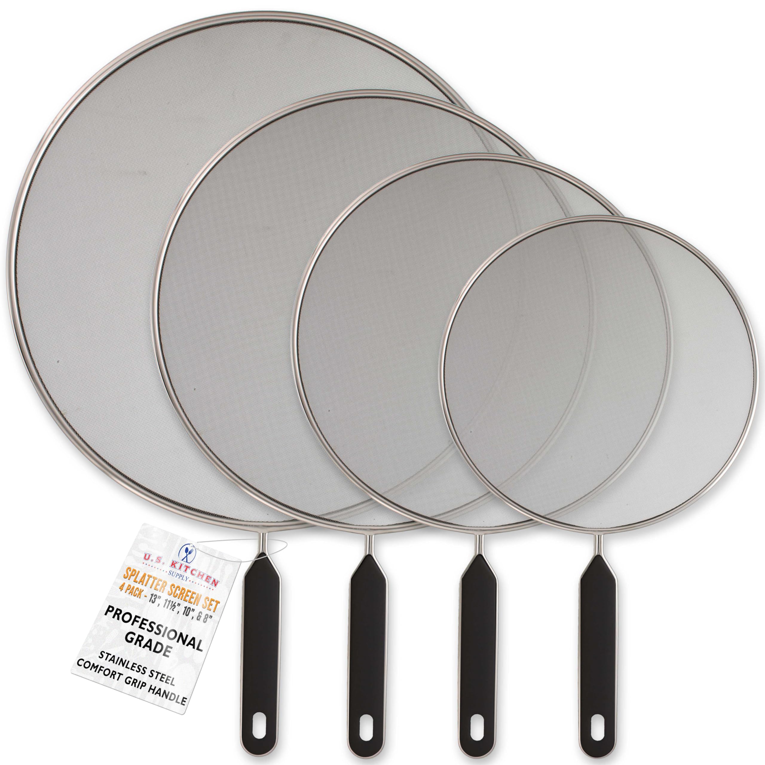 U.S. Kitchen Supply 4‑Piece Splatter Guard Set