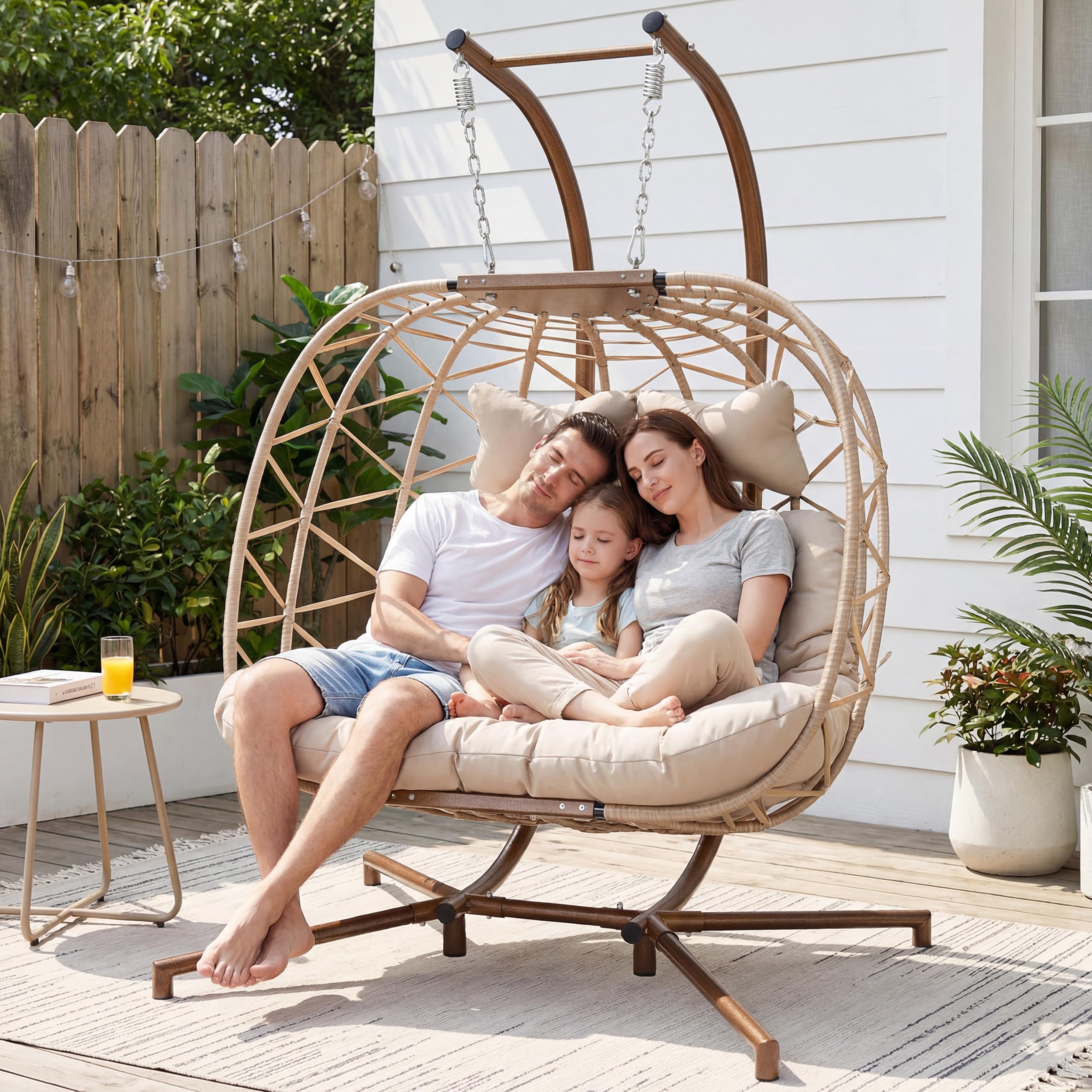 NICESOUL Double Swing Egg Chair