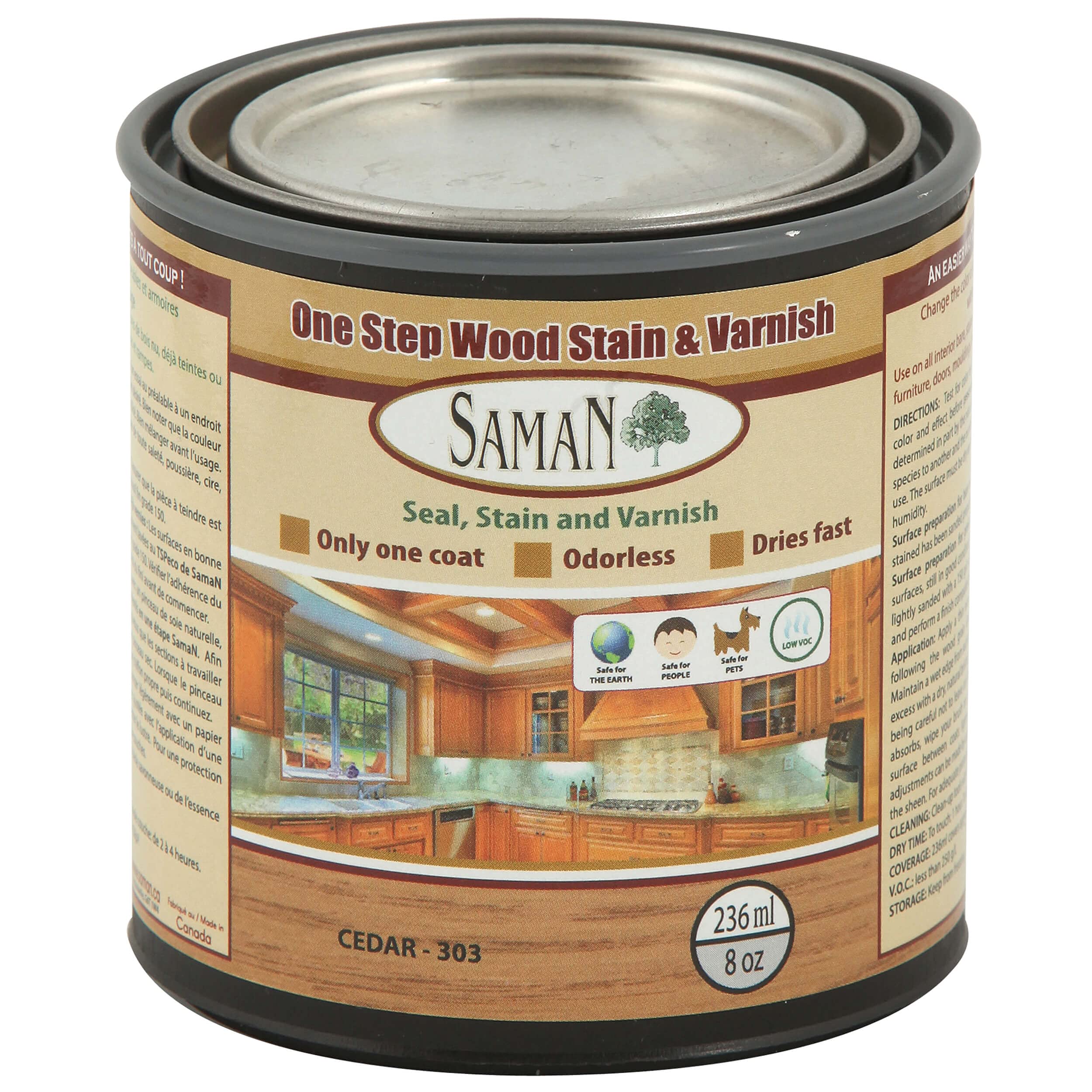 SamaN One-Step Interior Wood Seal — Cedar