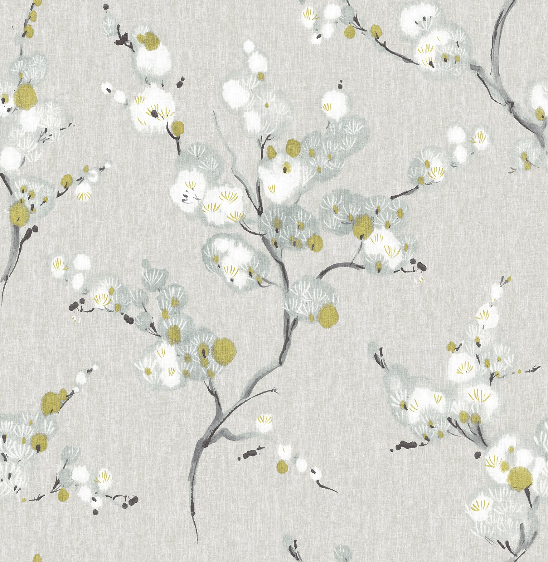 NuWallpaper Mirei Peel & Stick Wallpaper (Grey Floral)
