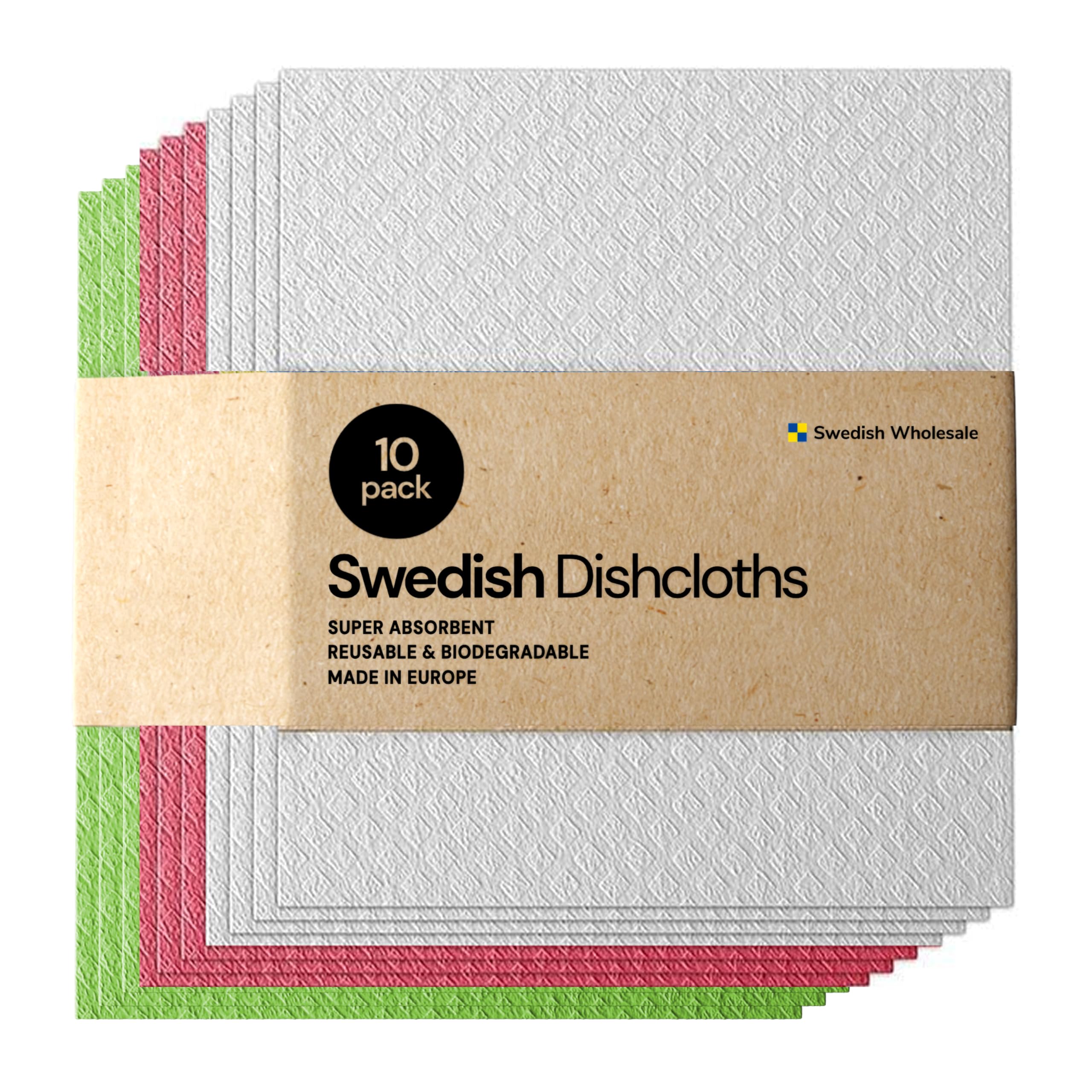 Swedish Wholesale Reusable Dishcloths (10-Pack)