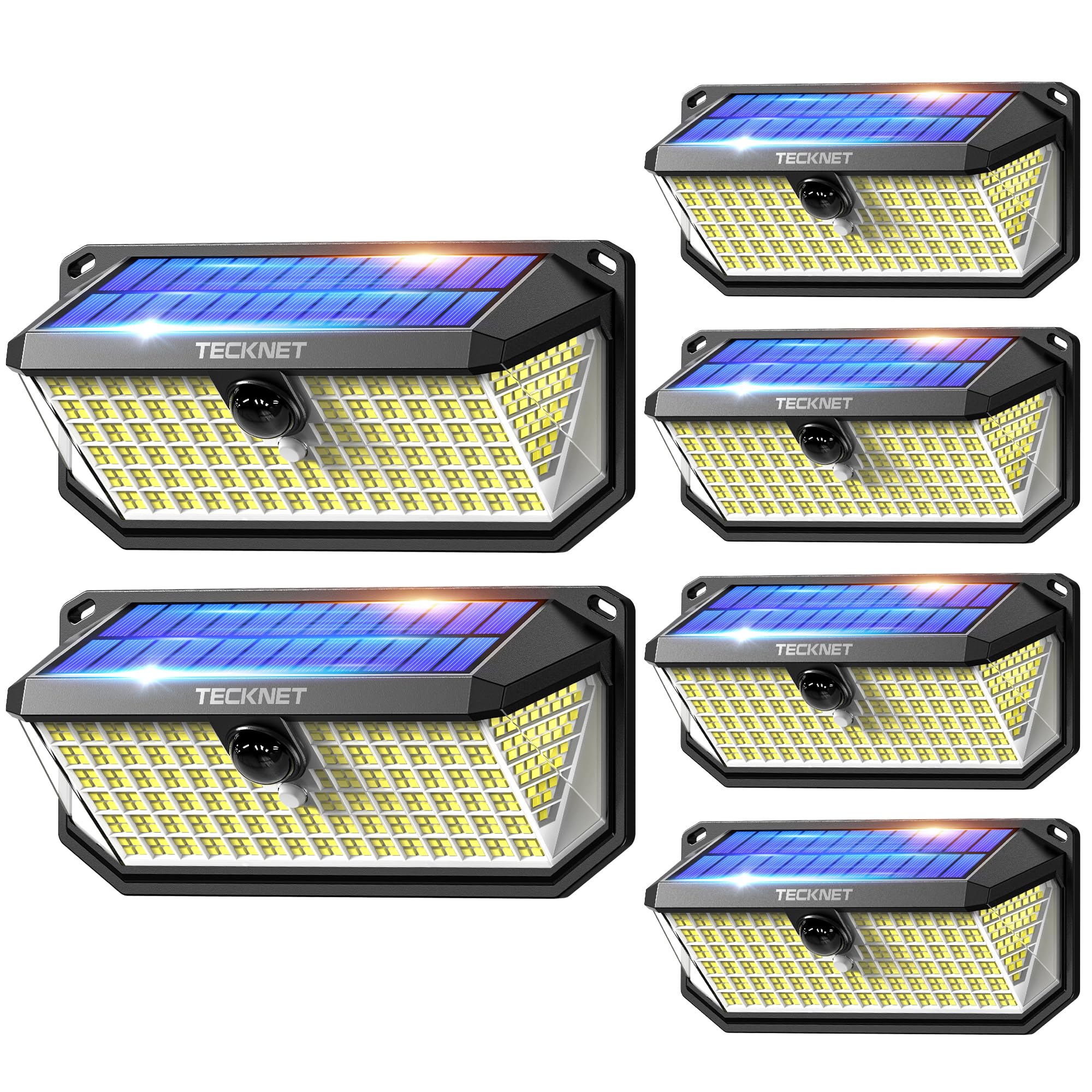 TECKNET Solar Motion Lights (6-Pack, 416 LEDs)