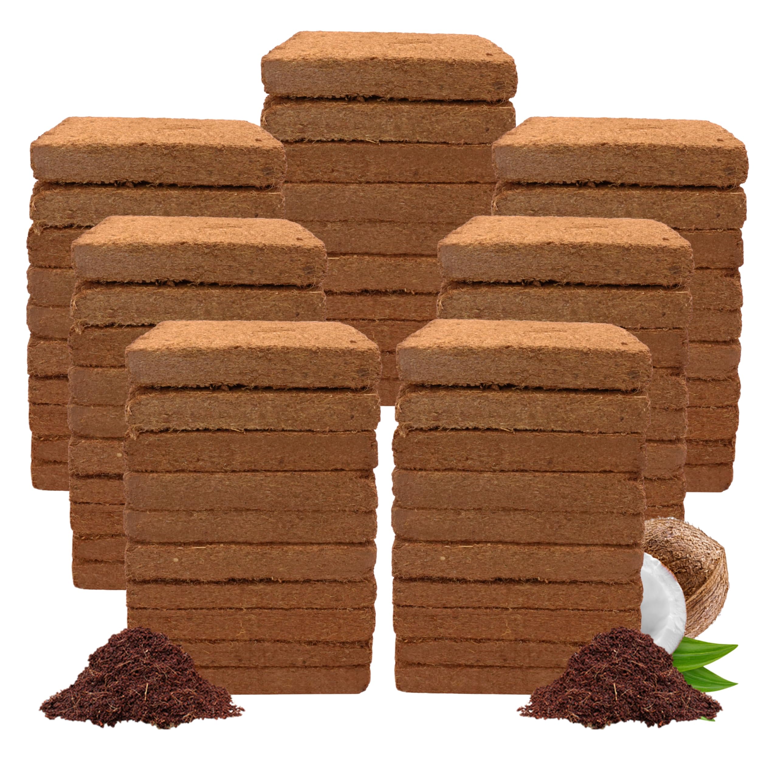 Coco Bliss Coco Coir Bricks (250gm Bricks, 70-Pack) - Organic Coco Coir for Plants - OMRI-Listed Coconut Coir for Plants - Coconut Coir Bricks - Coco Peat for Plants, Garden Soil, & Organic Mulch Coco Bliss 250gm (70 Bricks)