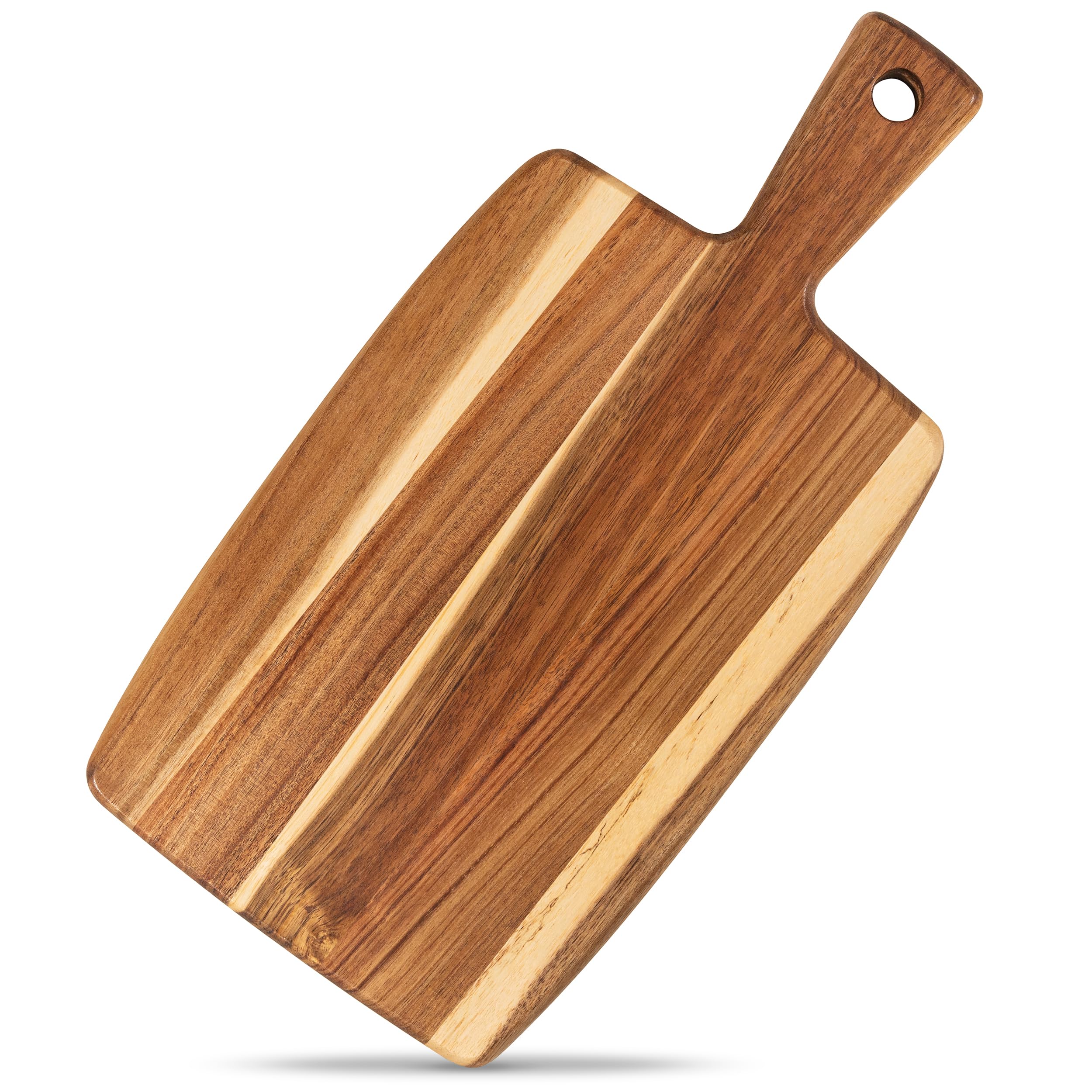 Acacia Wood Cutting & Serving Board with Handle (Compact)