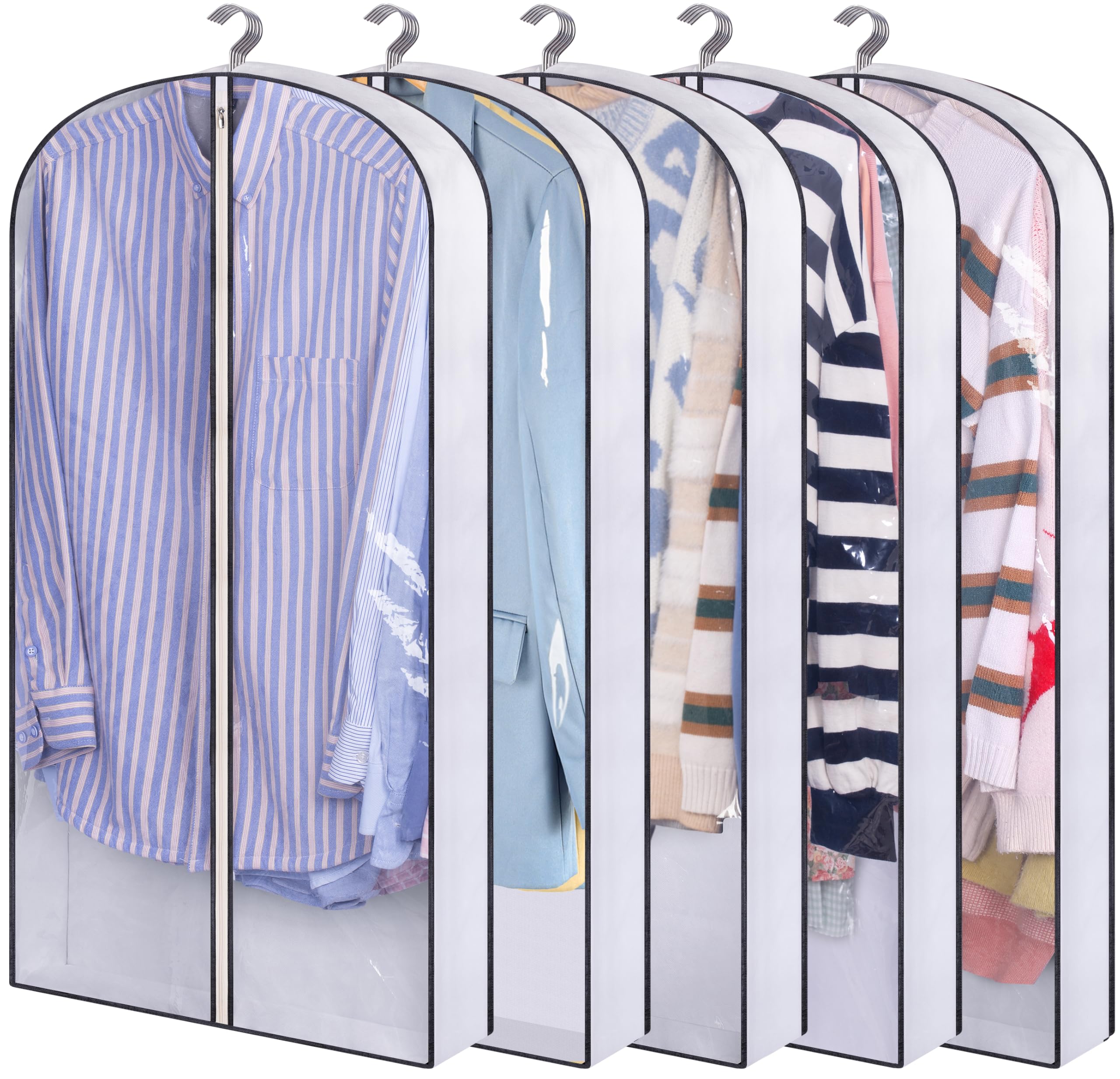 SLEEPING LAMB Clear Garment Bags (5-Pack)