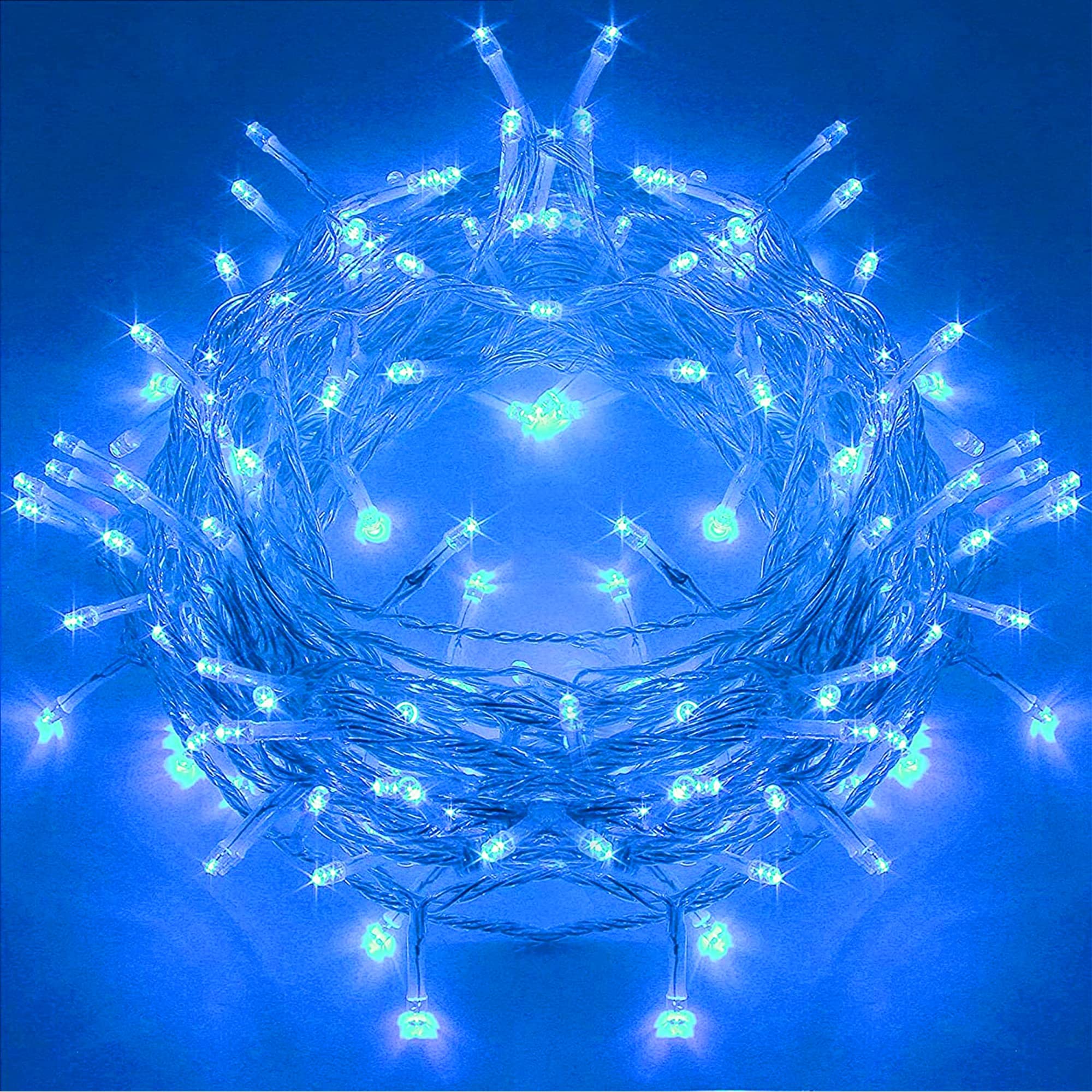 Twinkle Star Blue LED String Lights (66 ft)