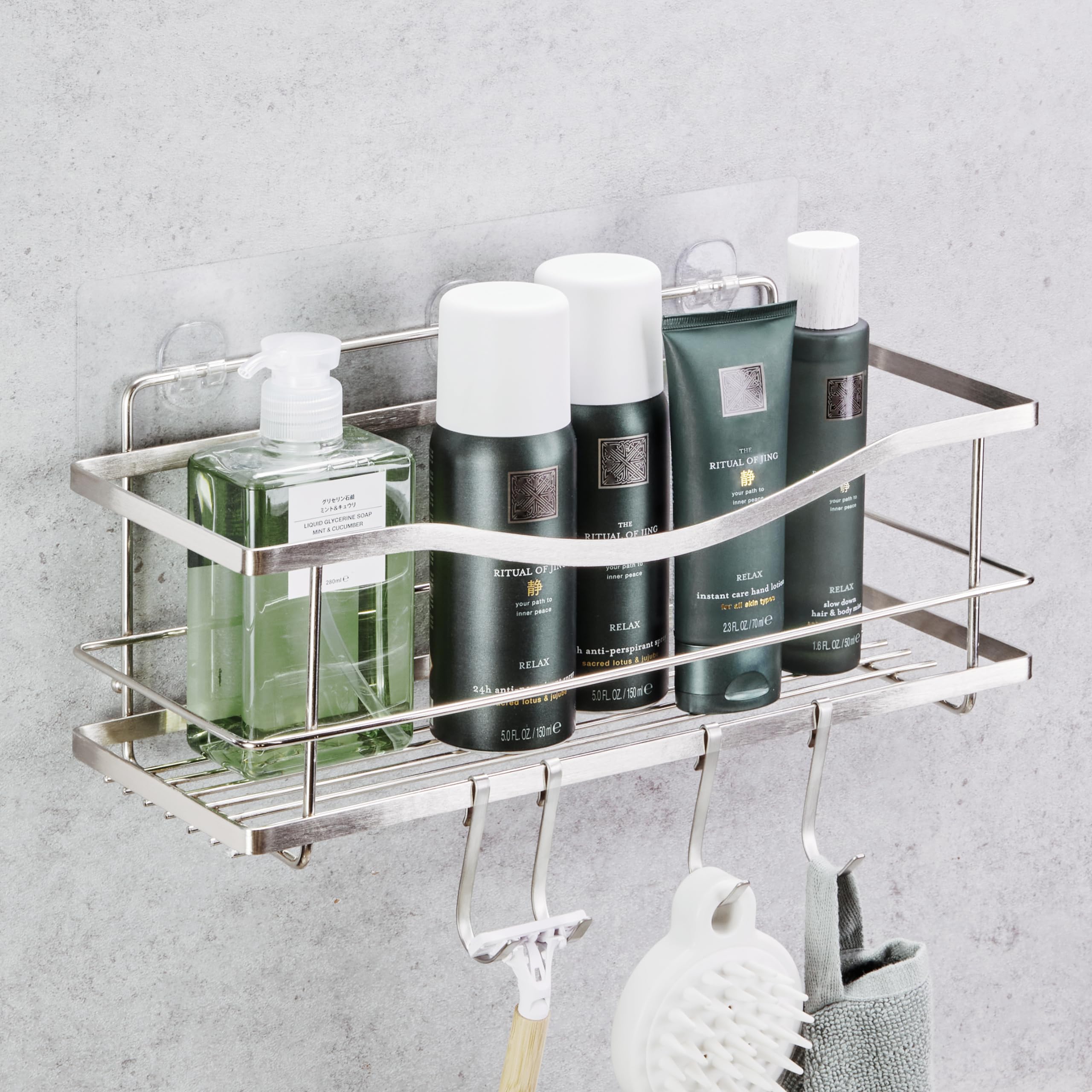 KINCMAX Premium Shower Caddy (Silver)