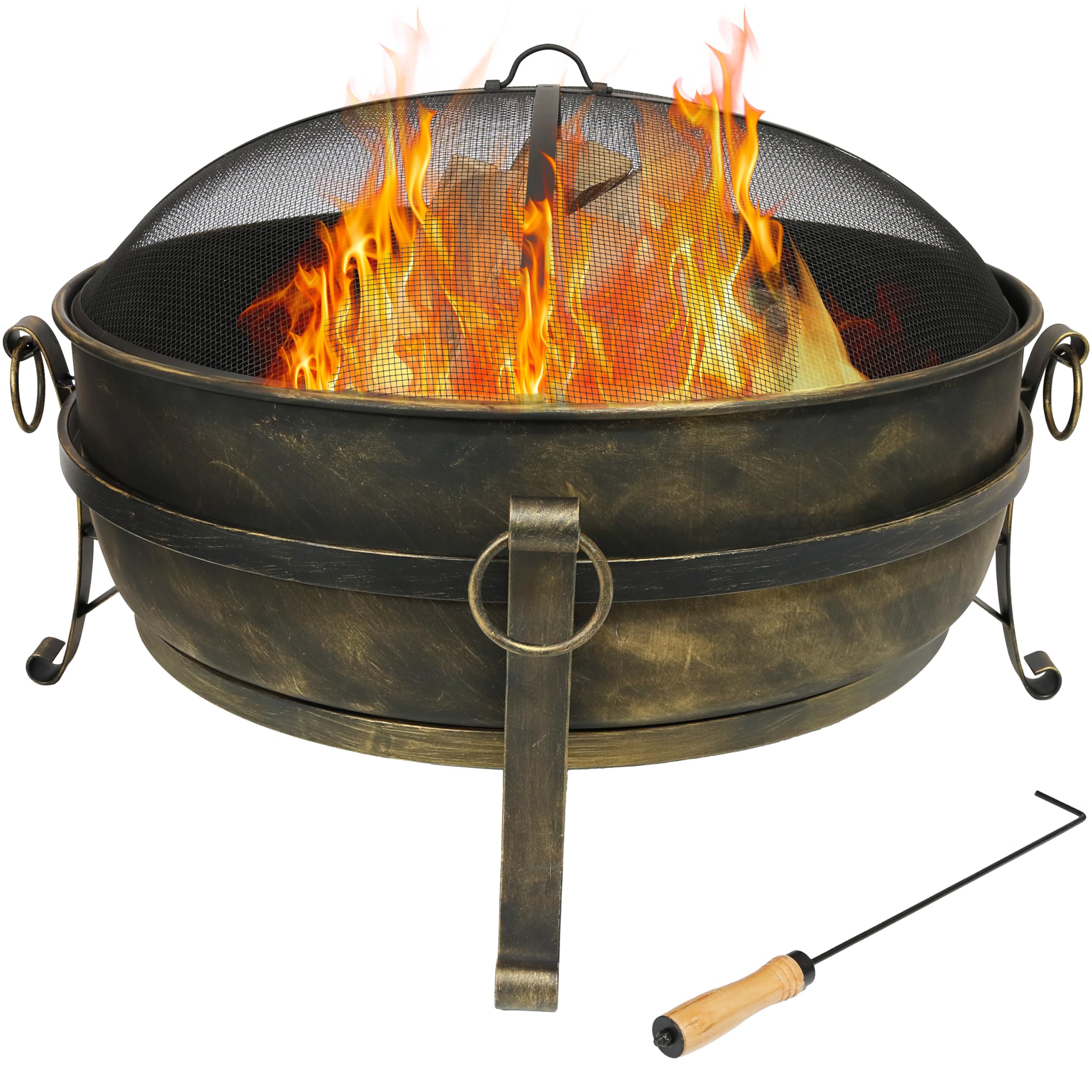 Sunnydaze 34-inch Cauldron Fire Pit