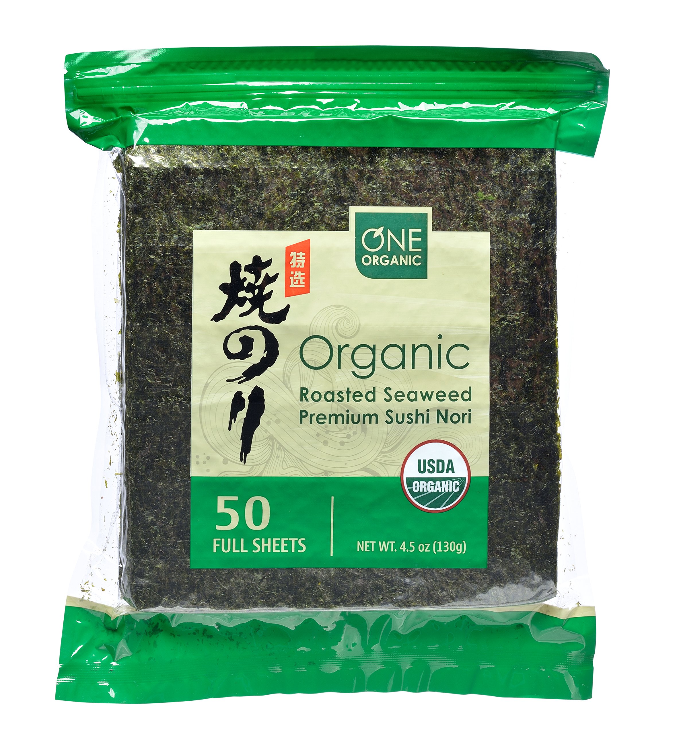 ONE ORGANIC Roasted Seaweed (50 sheets)