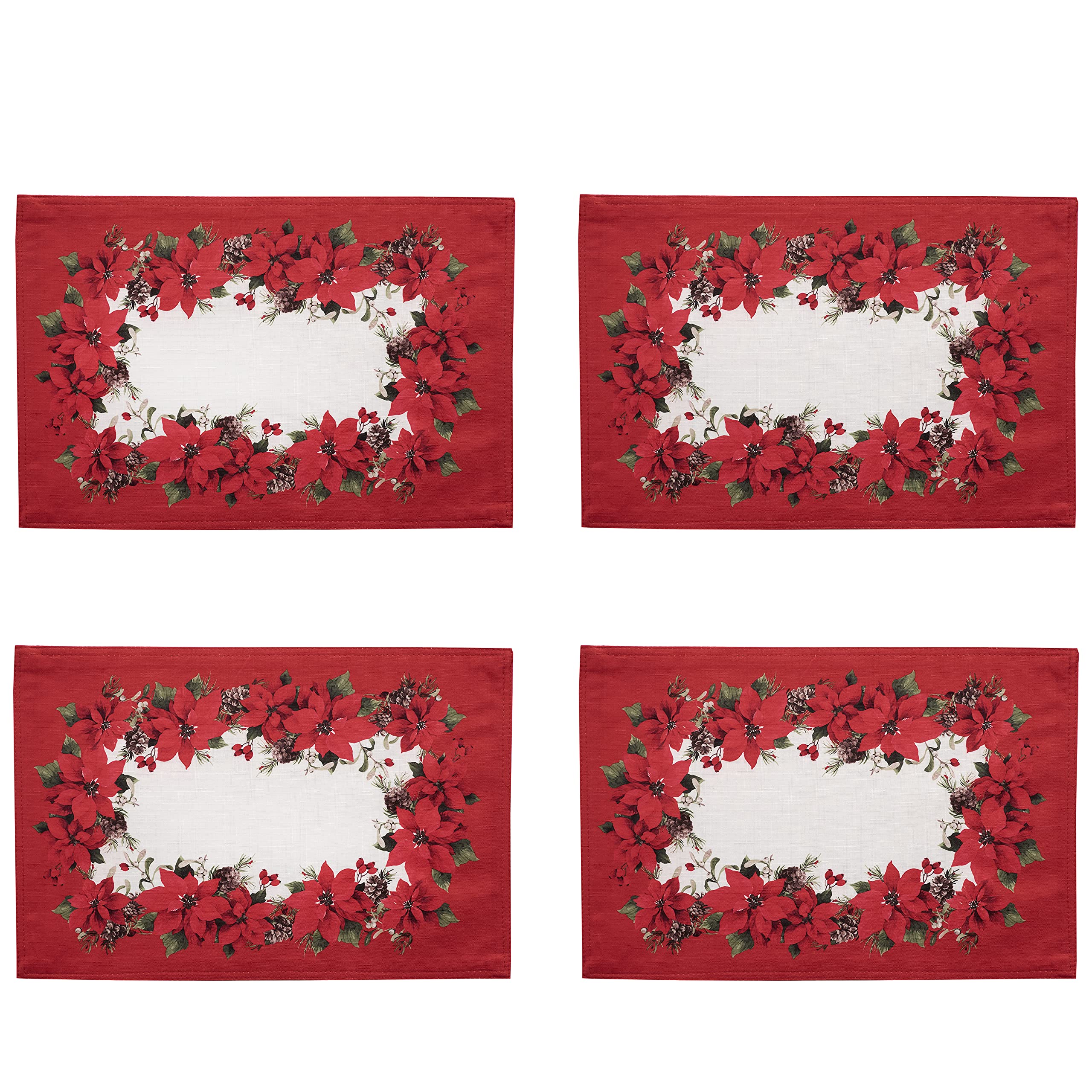 Newbridge Blooming Poinsettia Fabric Placemats