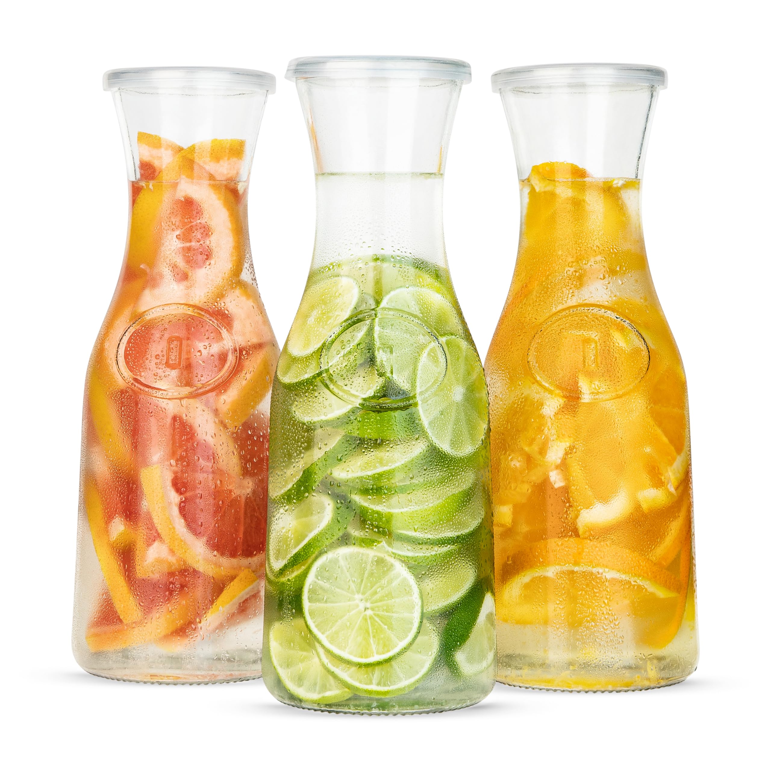 Kook Glass Carafe Set (50 oz, set of 3)