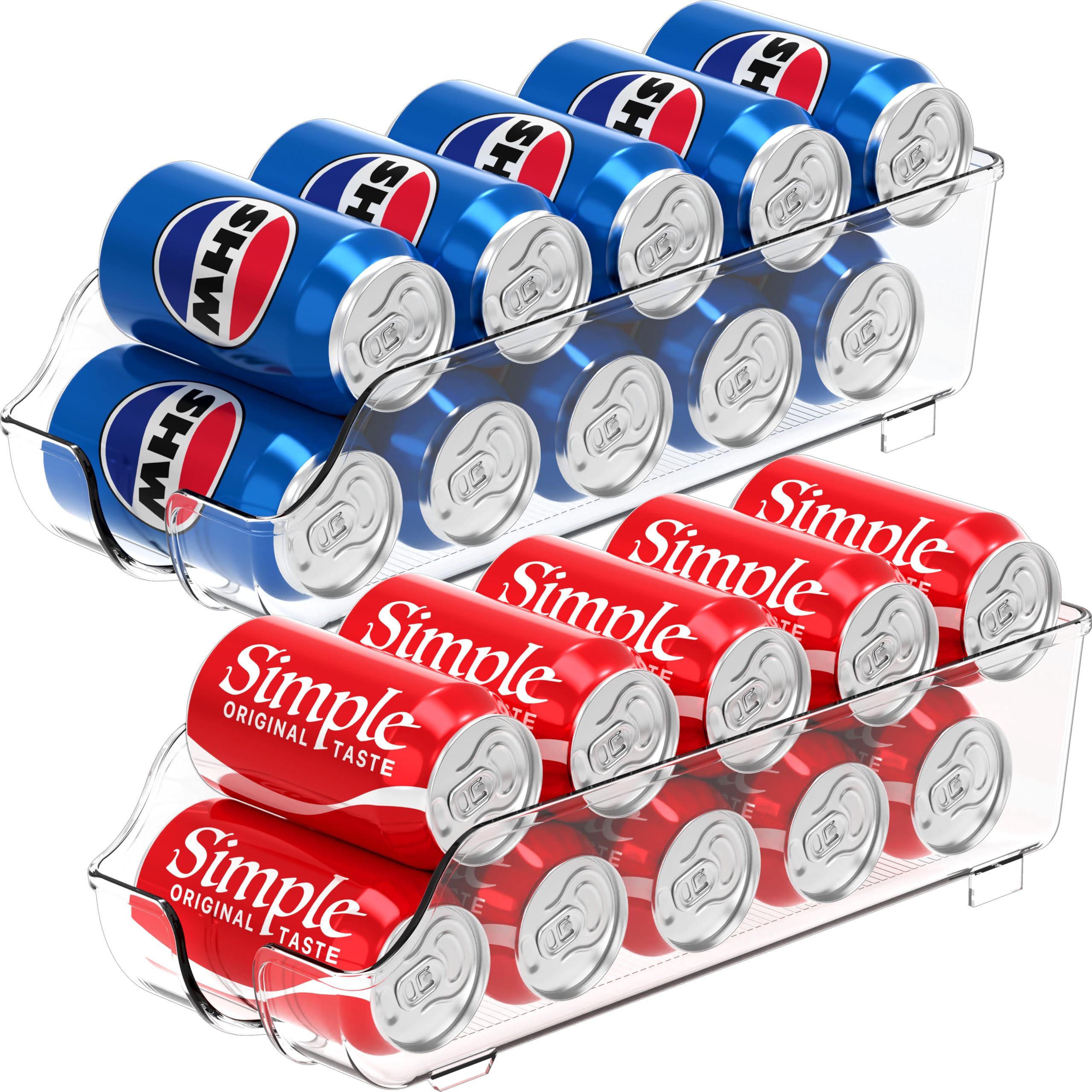 Simple Houseware Clear Can Organizer (2-Pack)