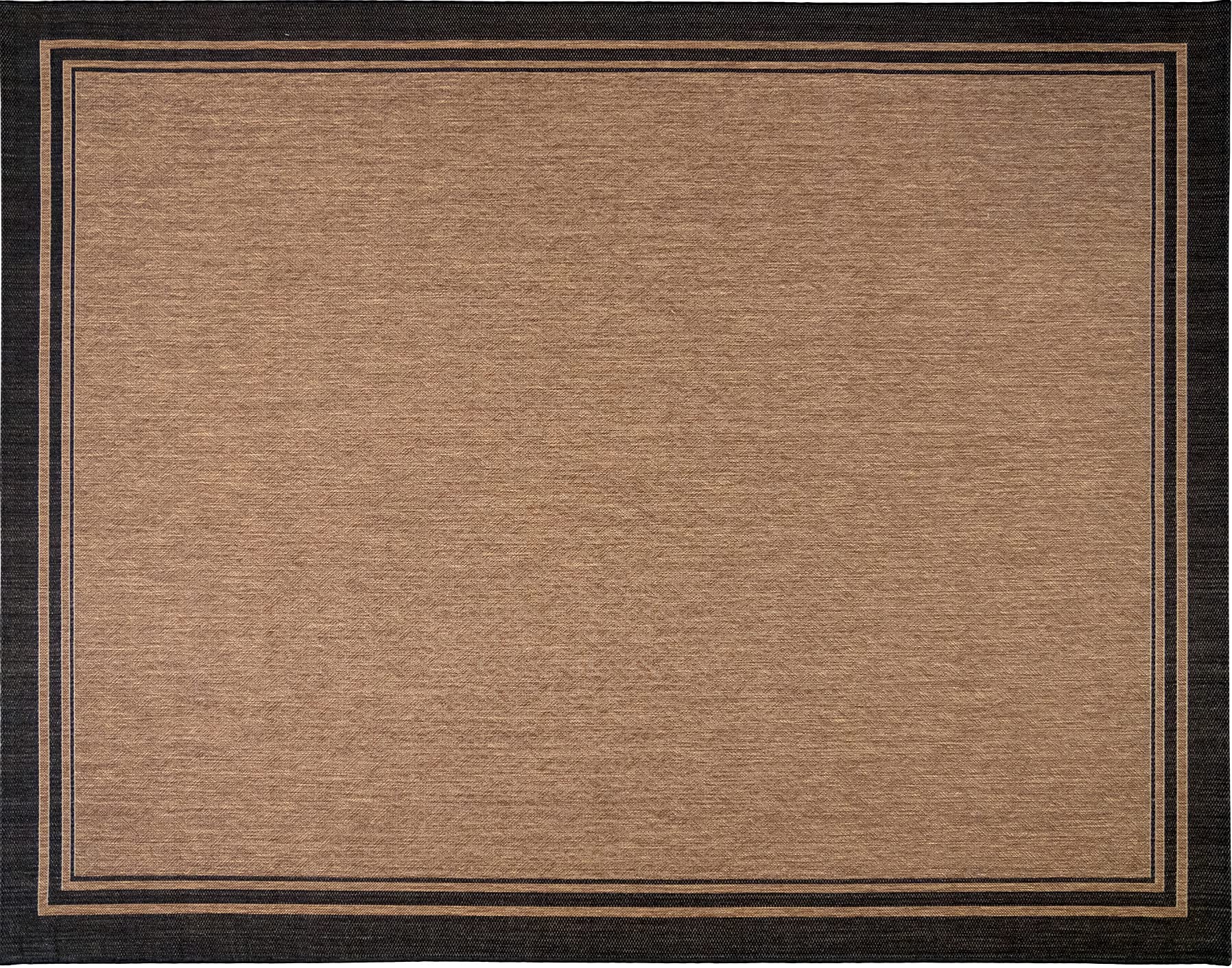 Gertmenian Classic Flatweave Rug — Border Black Tan