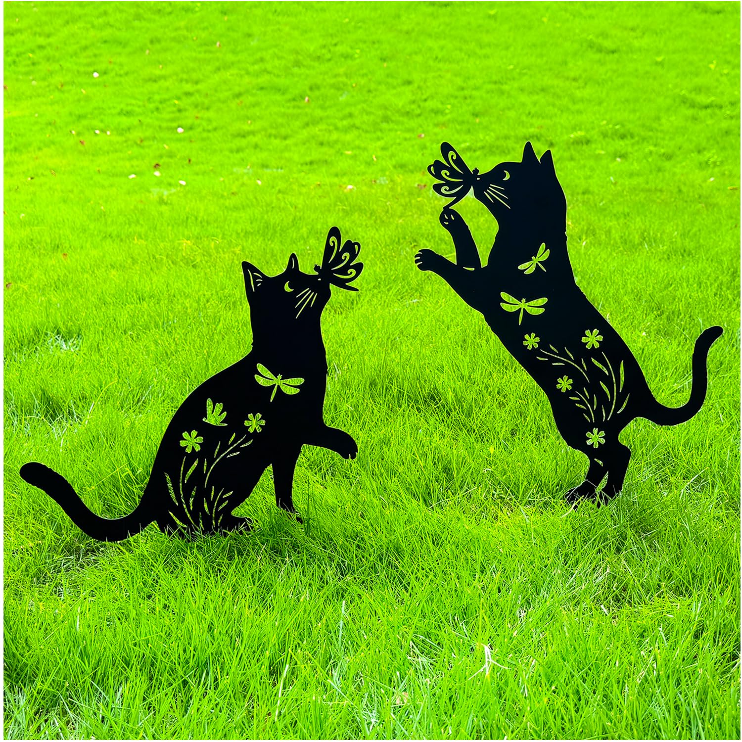 Cat Metal Decorative Garden Stakes