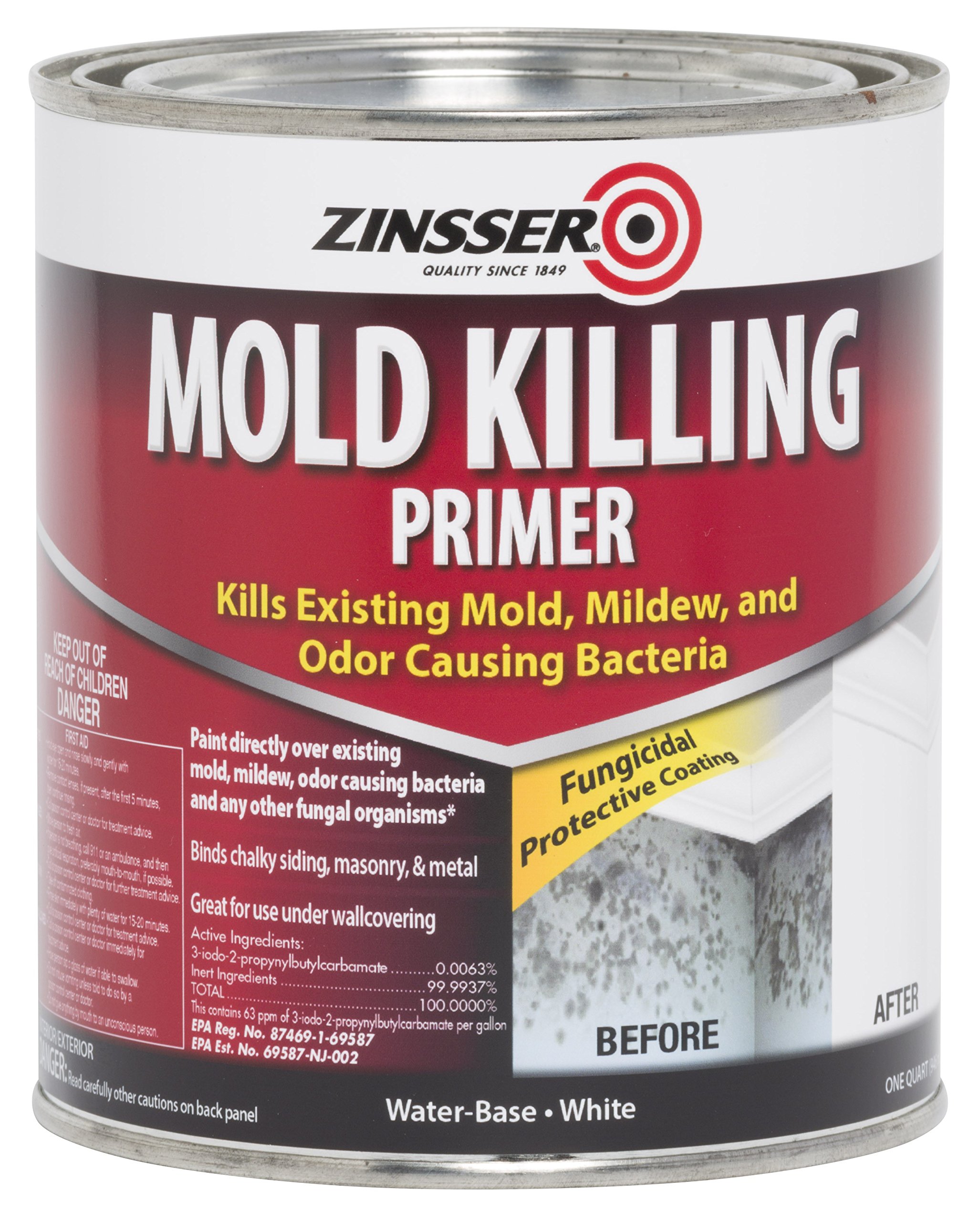 Zinsser Mold Killing Primer — Quart, White
