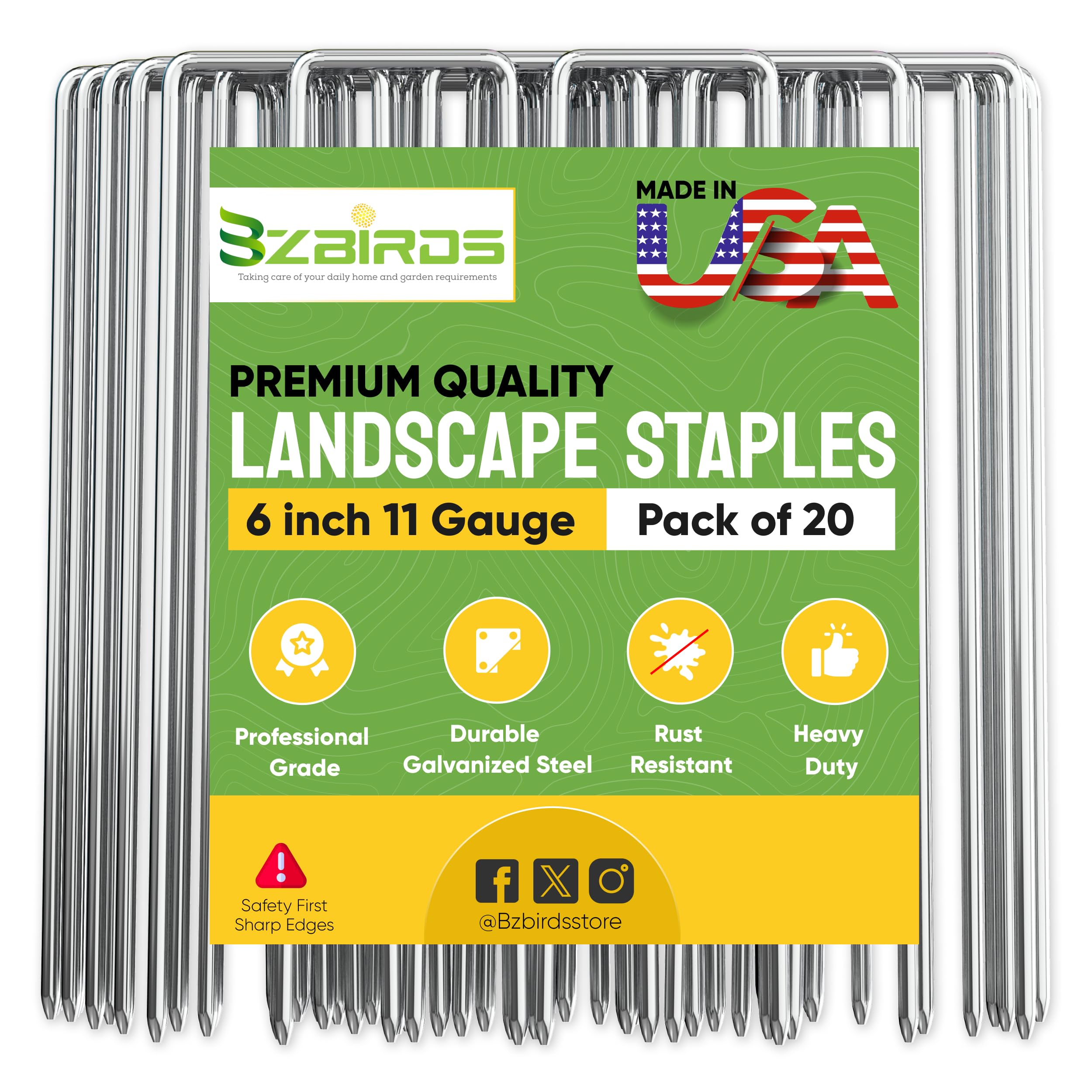 USA-Made 6-Inch Landscape Staples