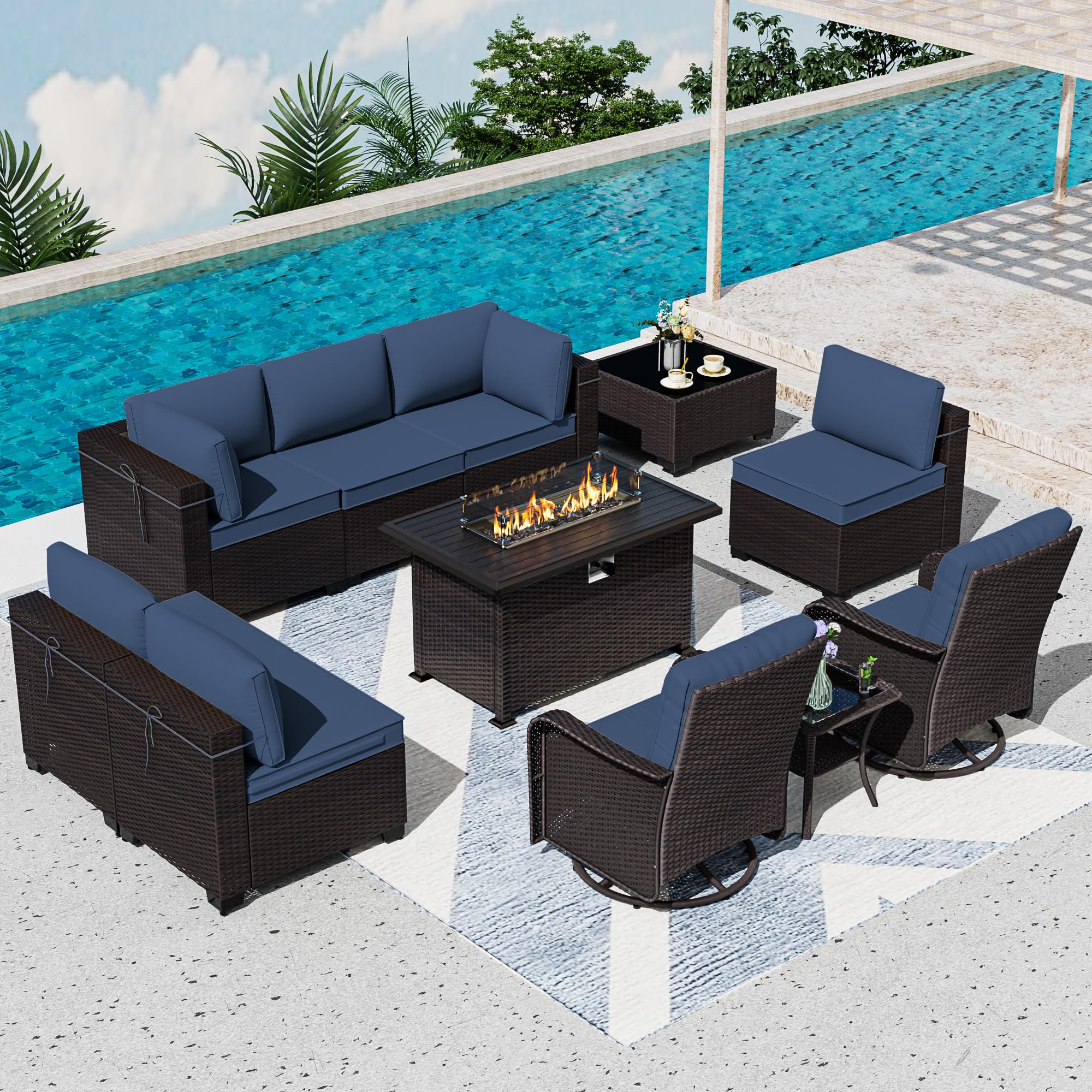 ASJMR 11‑Piece Set with Gas Fire Pit