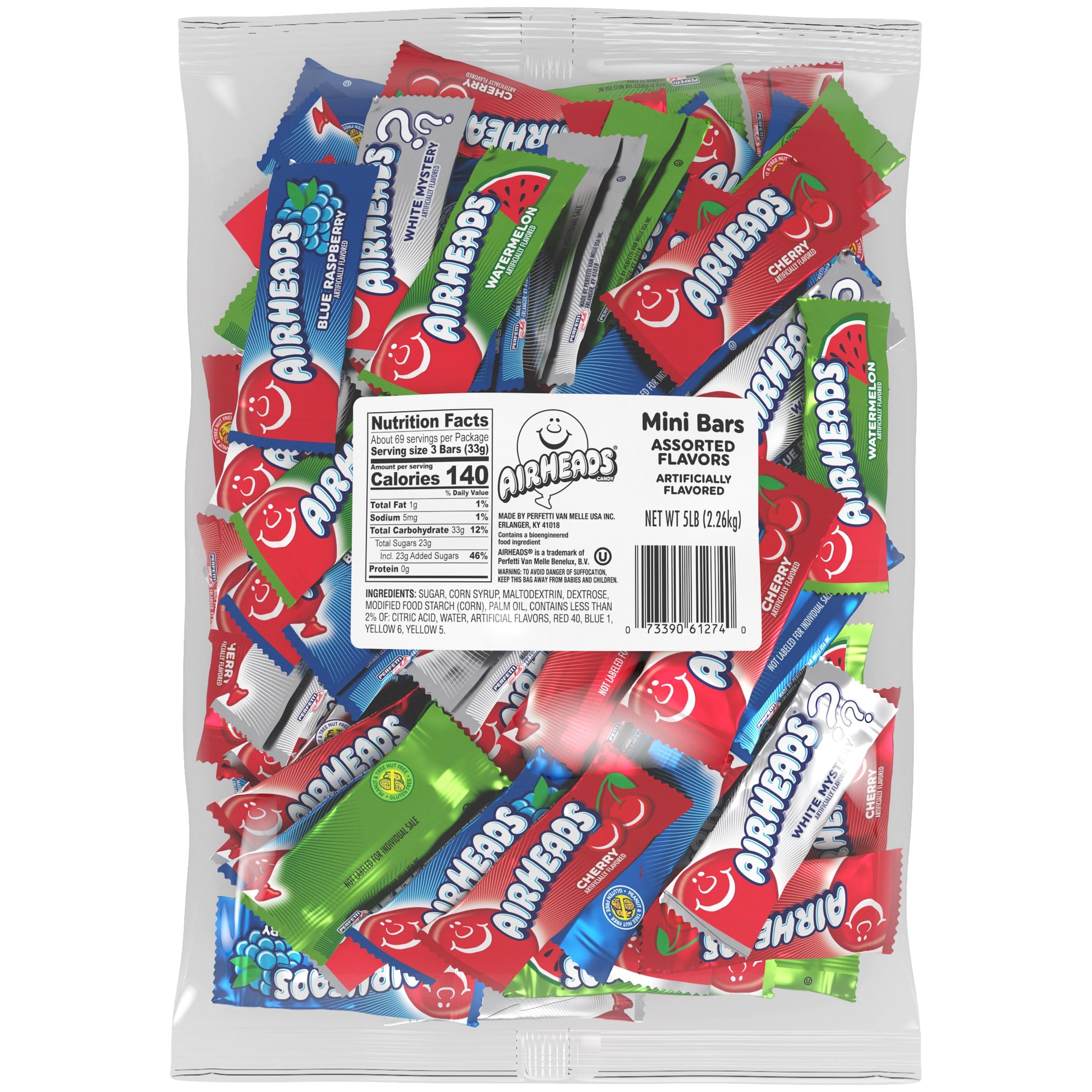 Airheads Mini Bars Variety 5 lb Bag