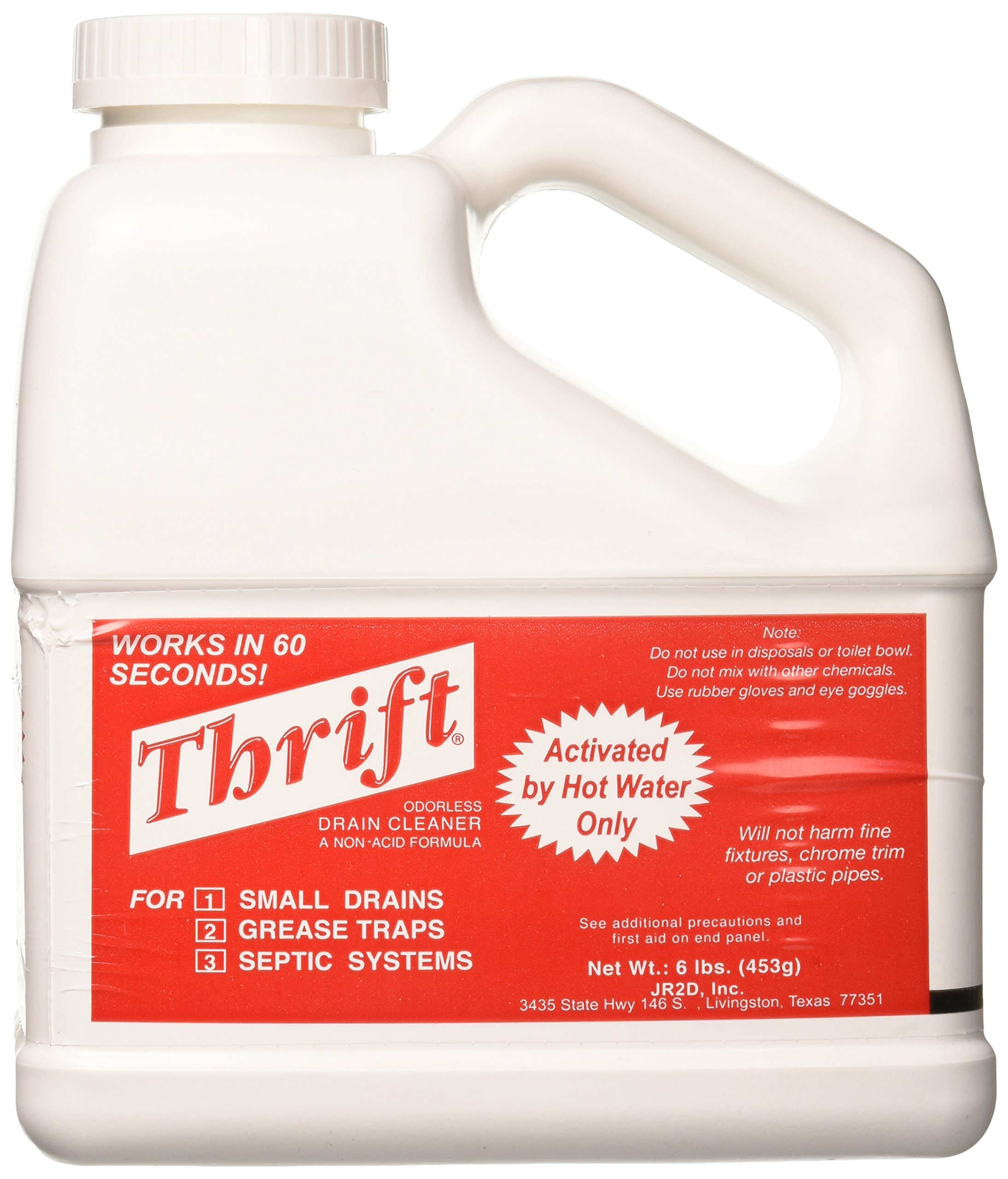 Thrift FBA_T-600 Alkaline Granular Drain Cleaner (6 lb, White)