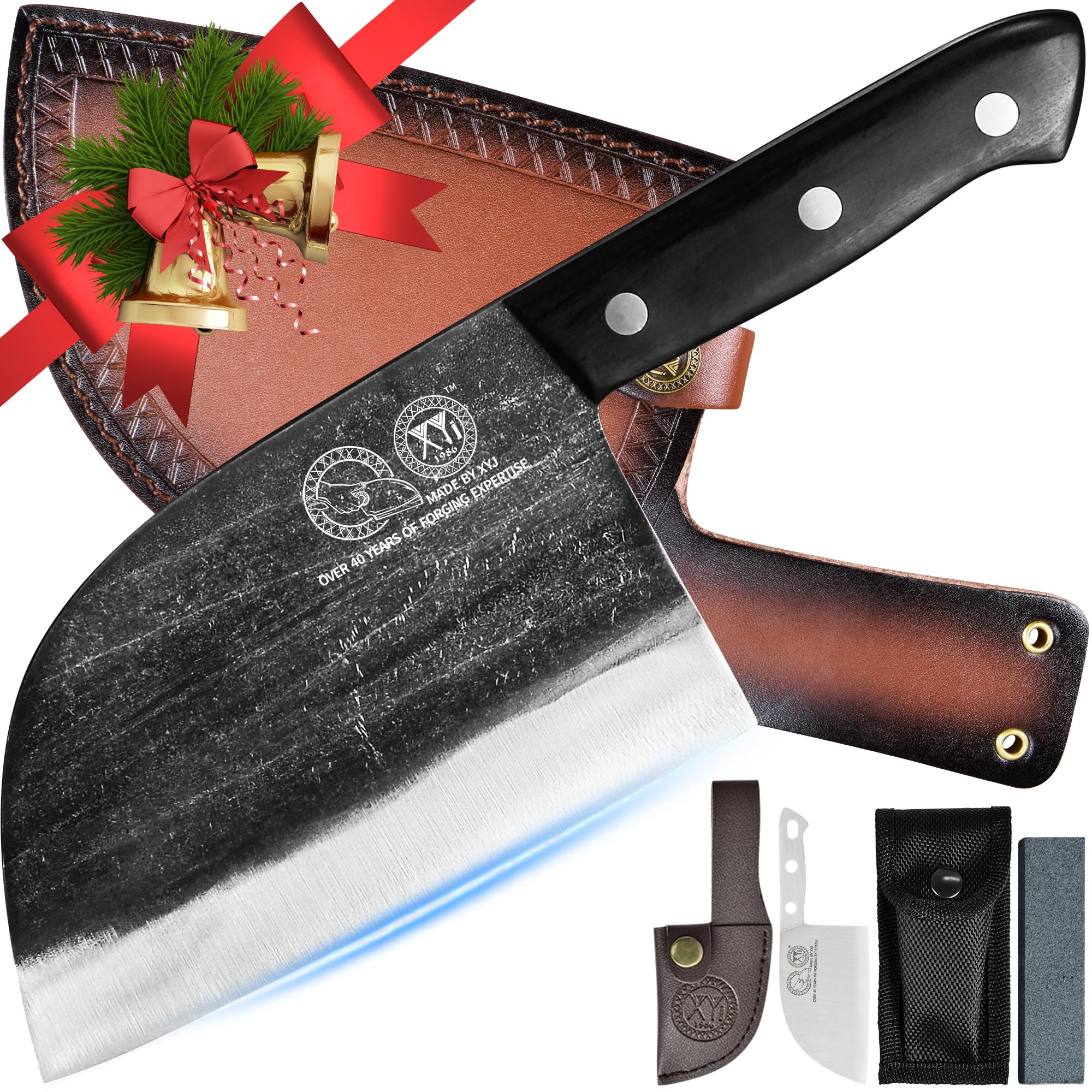 XYJ Serbian Chef Cleaver 6.7-inch