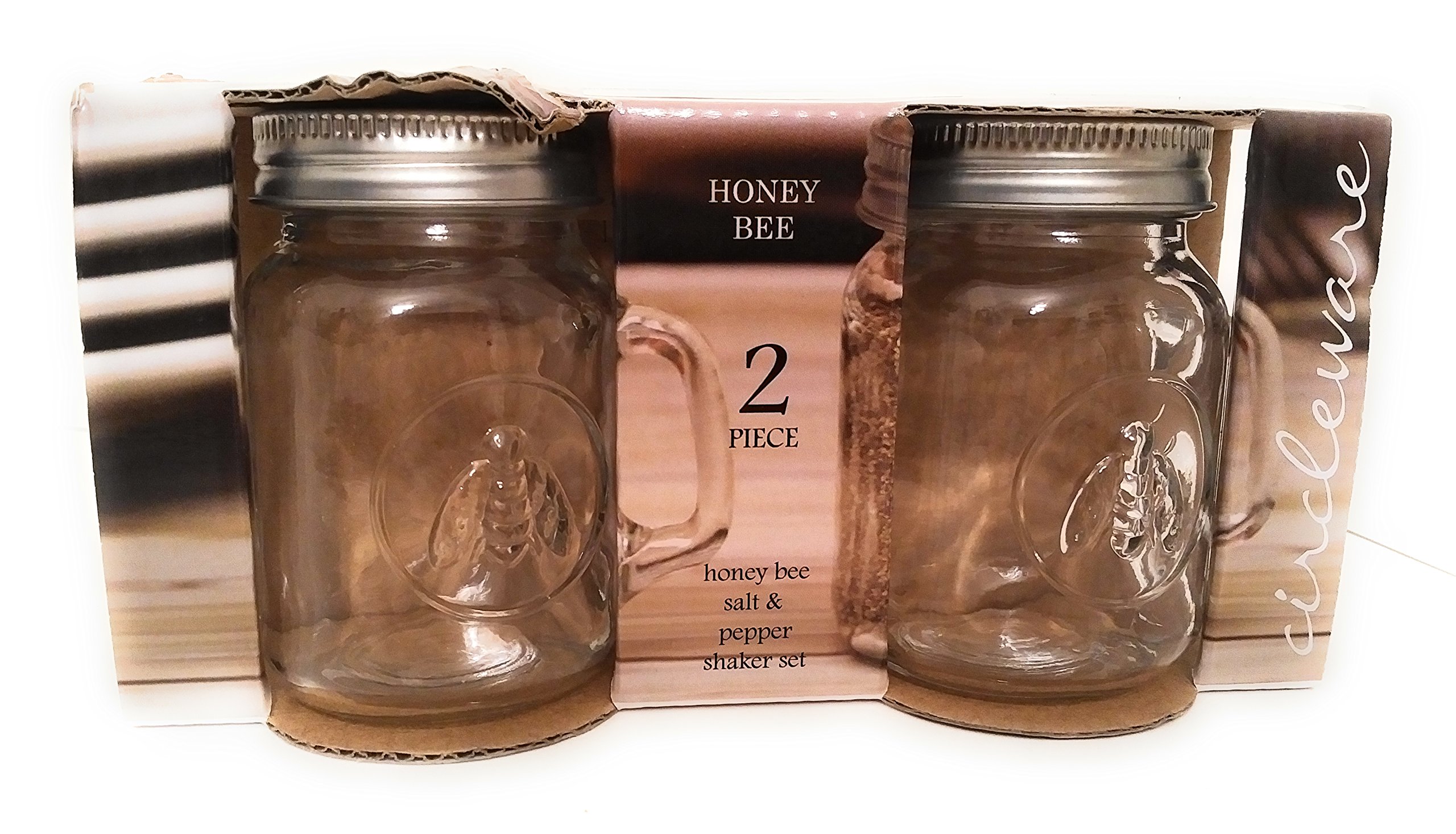 Circleware Honey Bee Mason Jar Shakers — Set of 2