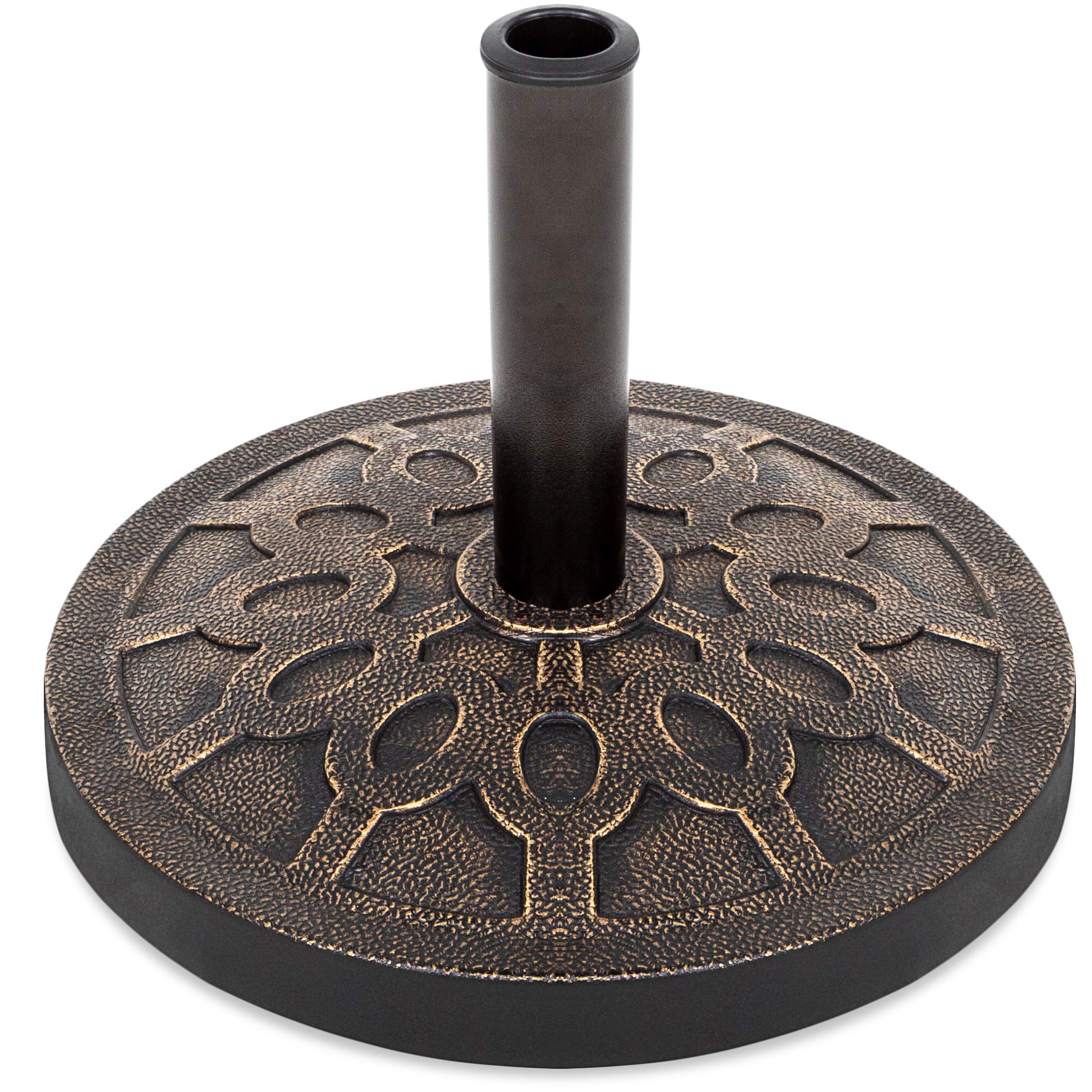 Best Choice Products Rustic Steel Round Umbrella Base