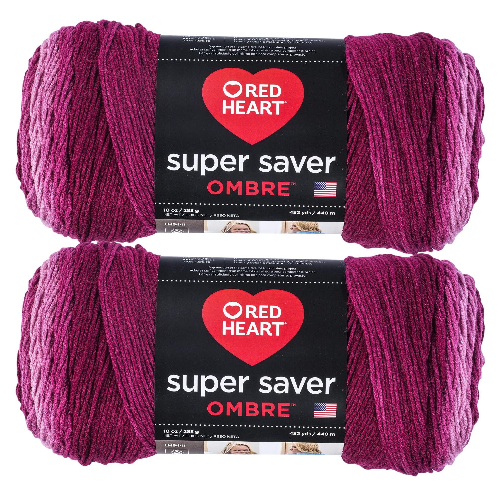 Red Heart Super Saver Jumbo (Anemone Ombre)