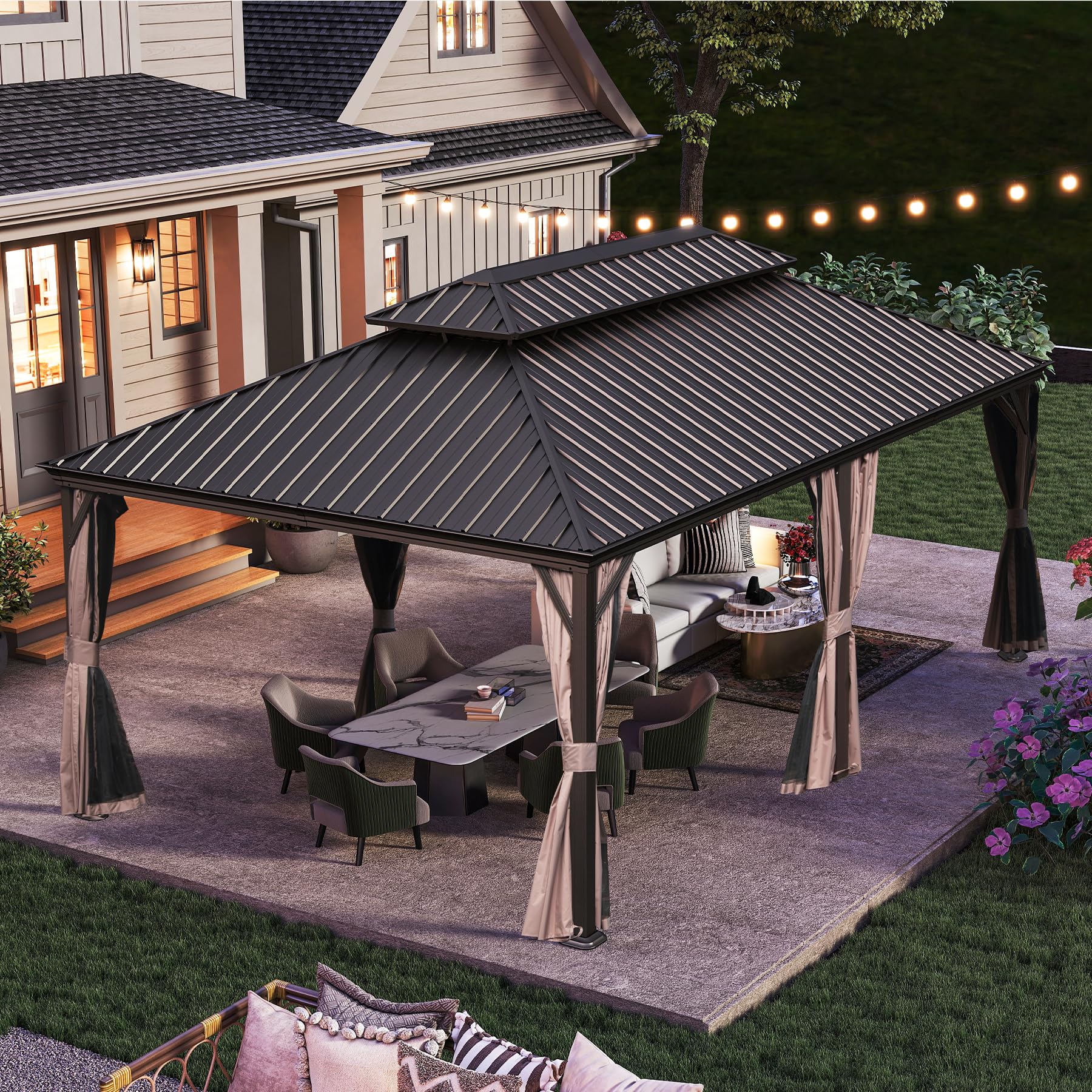 Domi 14x24 Hardtop Gazebo