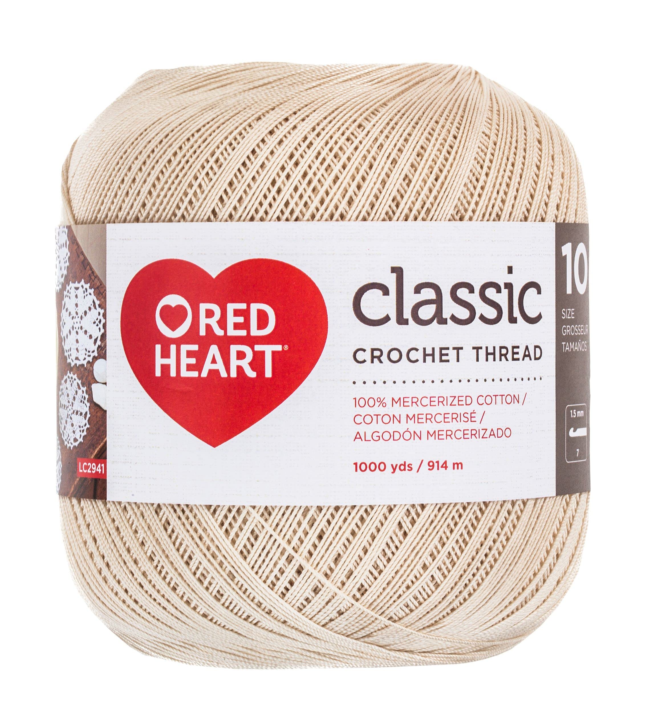 Red Heart Classic Crochet Thread Size 10 (1000 yd)