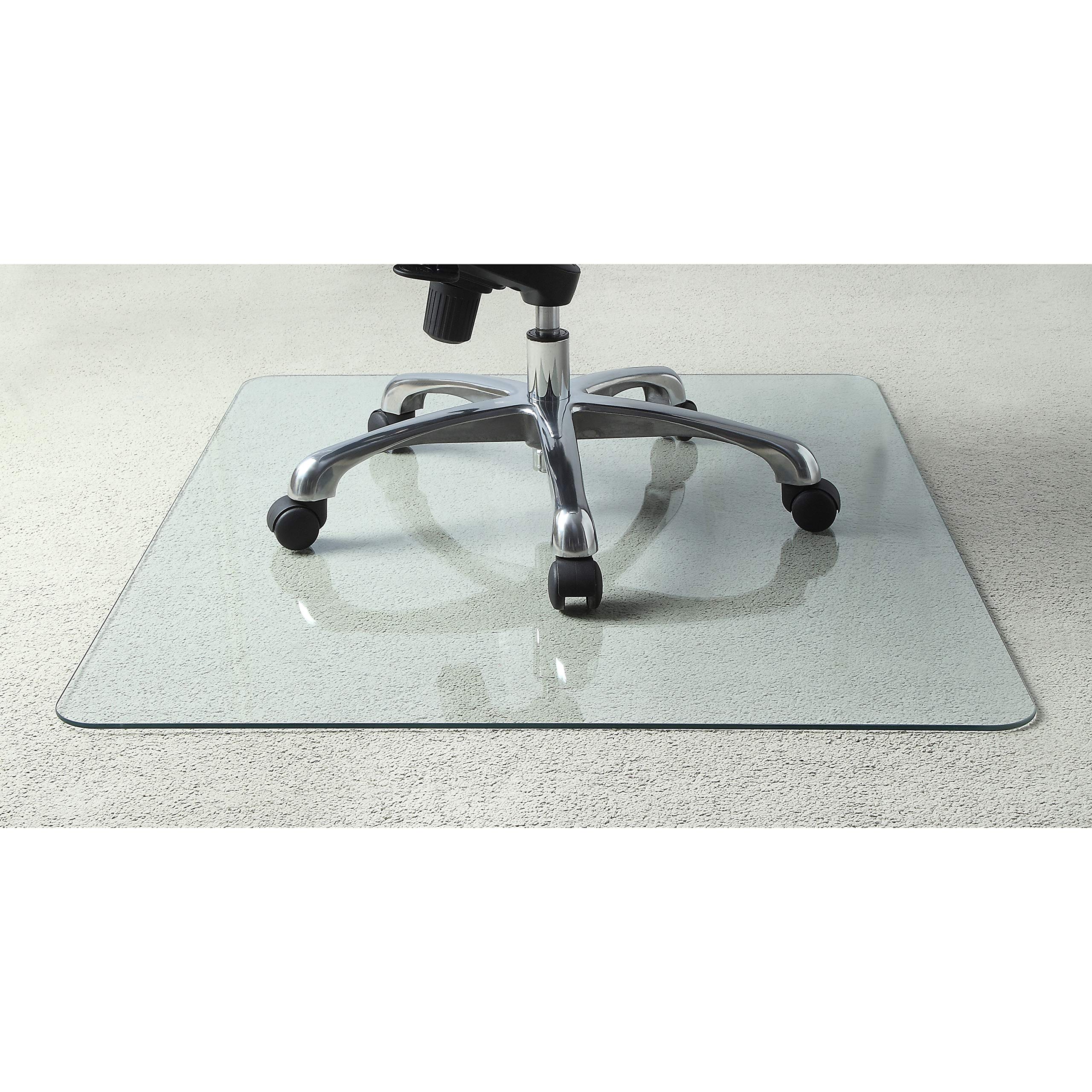 Lorell Tempered Glass Chairmat, 44" x 50"