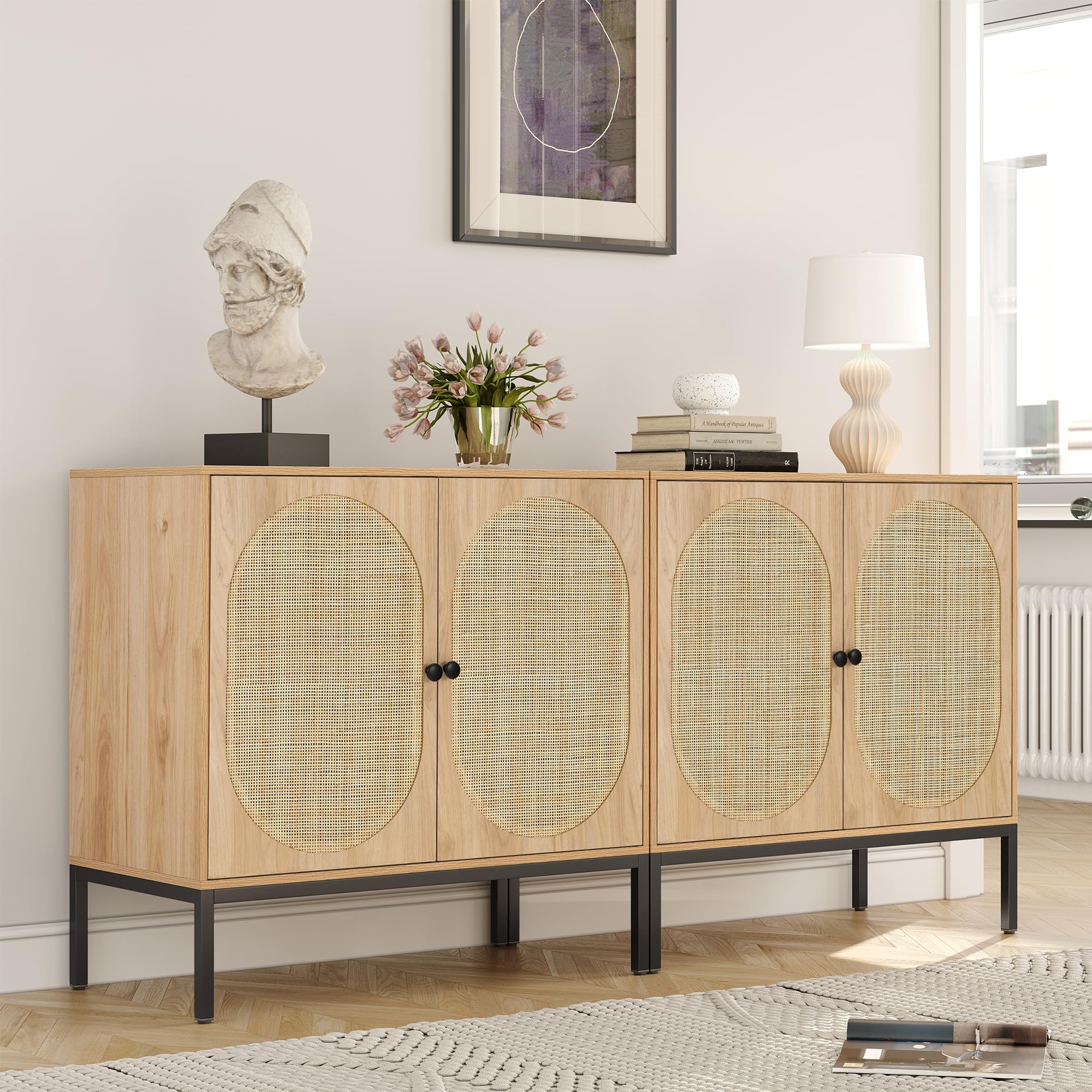 Yechen Rattan Sideboard (Set of 2)