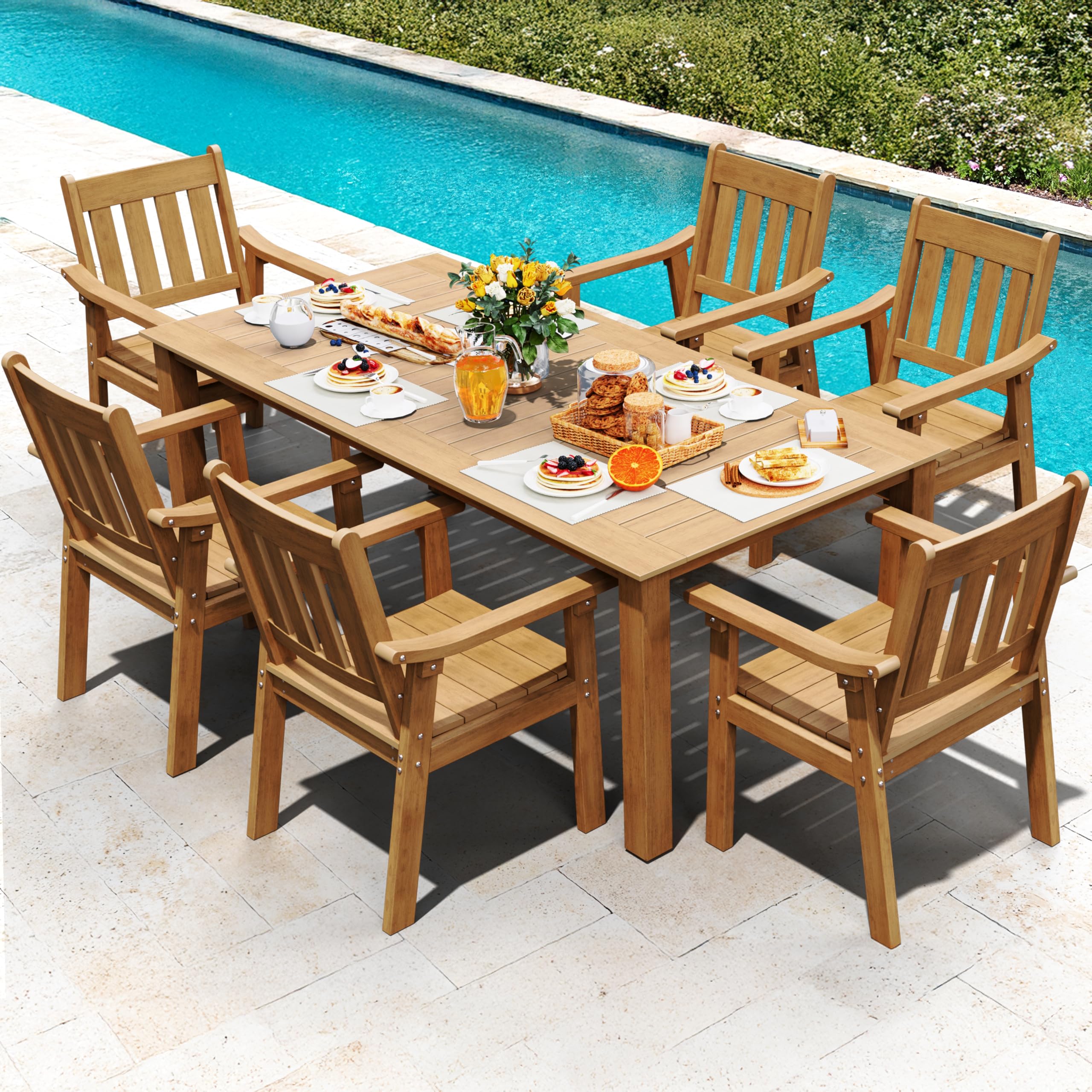 YEFU 7-Piece HIPS Patio Dining Set