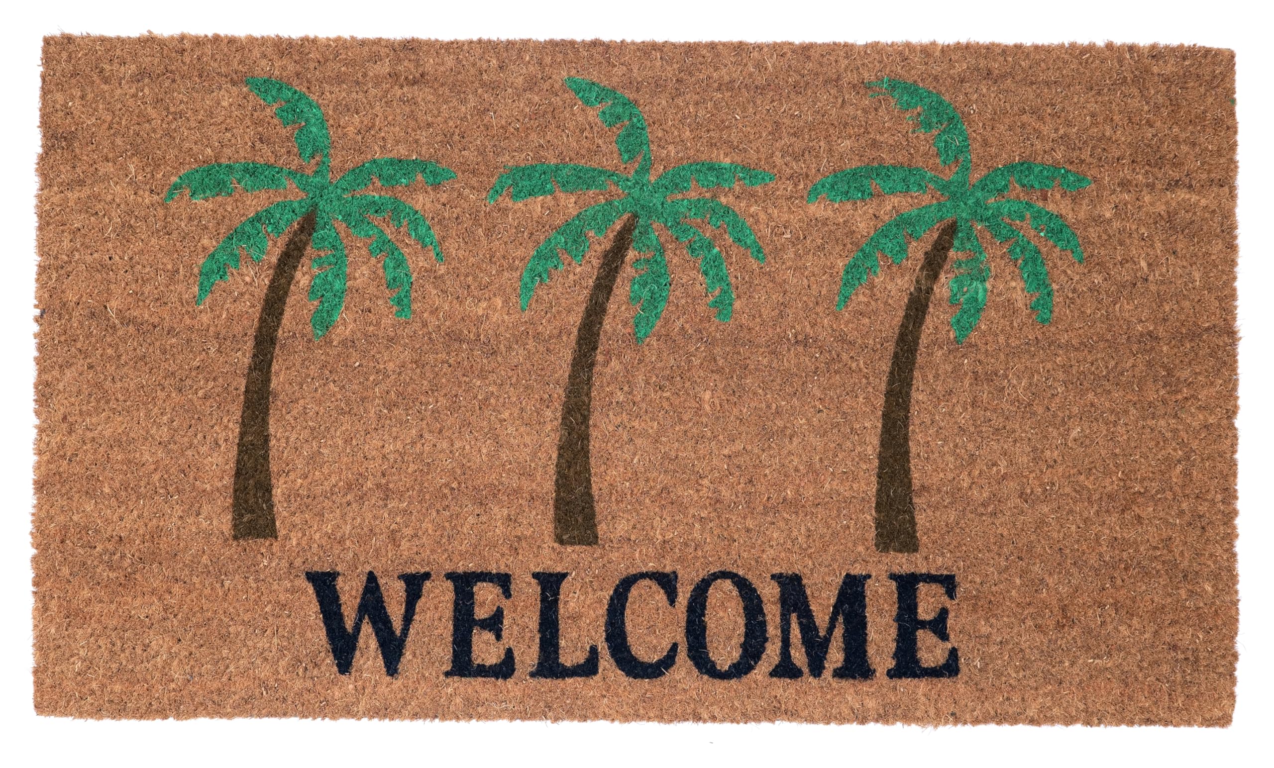 KAF Home Coir Doormat - Welcome Palm Trees
