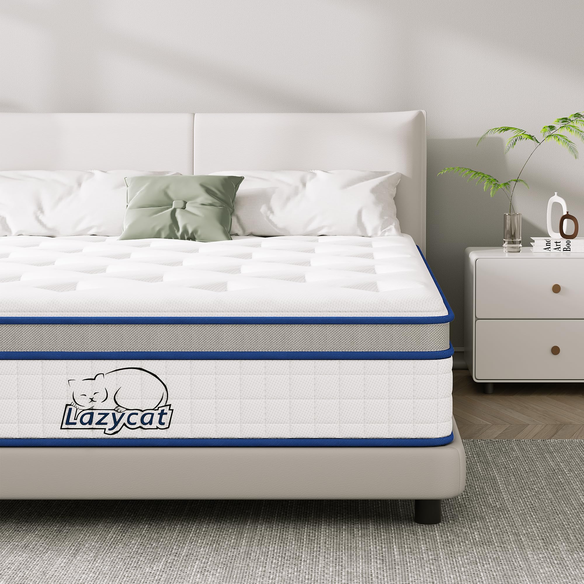 LAZYCAT 12" Full Hybrid — Memory Foam + Pocket Springs