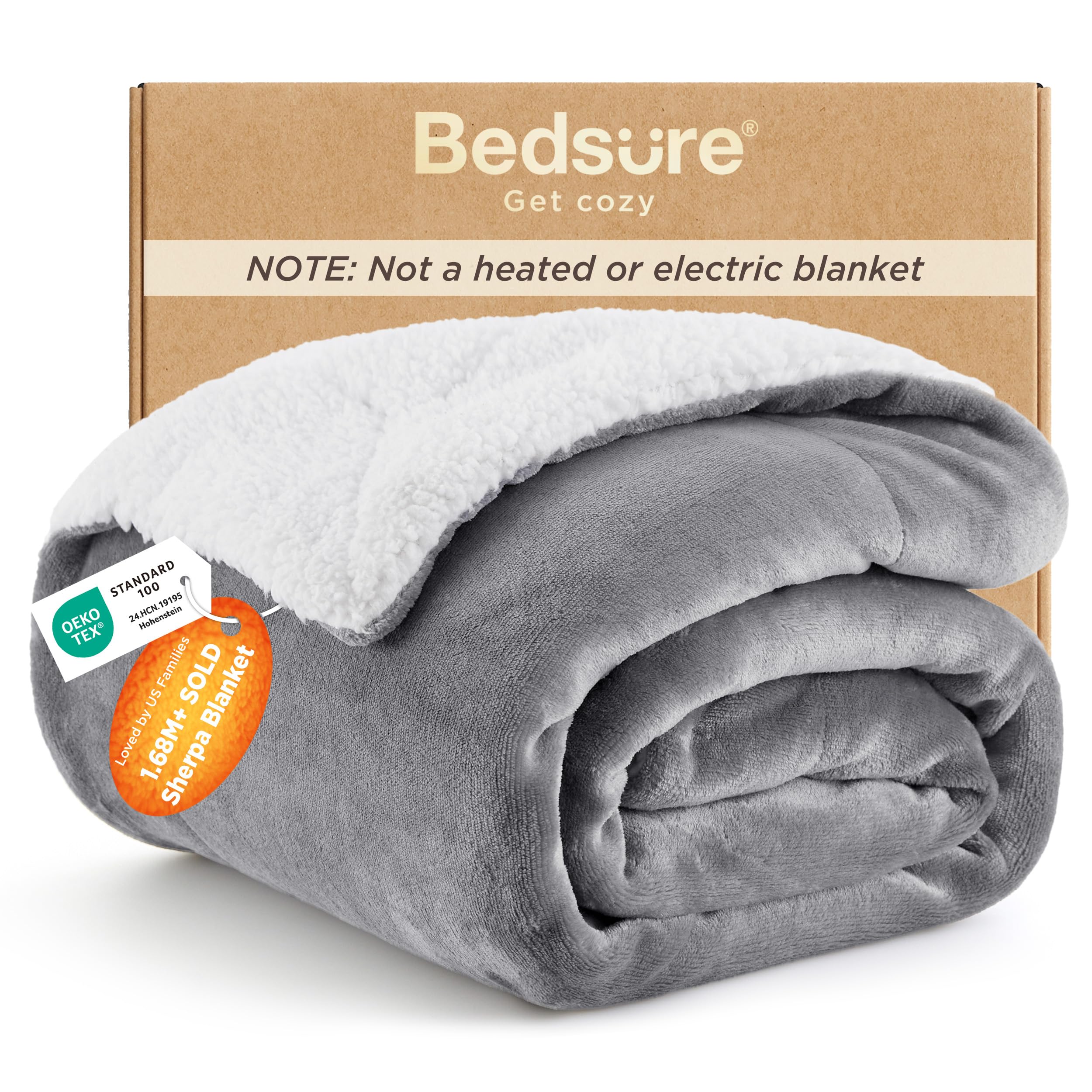 Bedsure GentleSoft Sherpa Throw