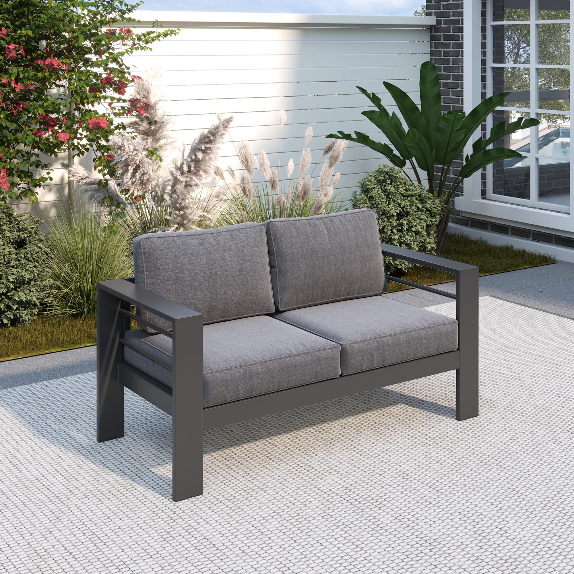 Solaste Aluminum Outdoor Loveseat