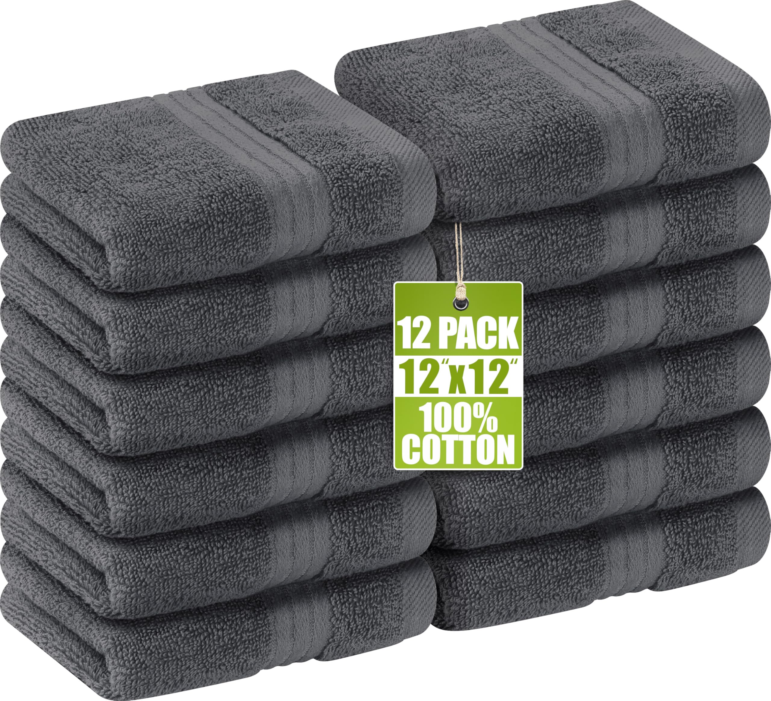 Utopia Towels 12-Pack Durable Cotton Washcloths