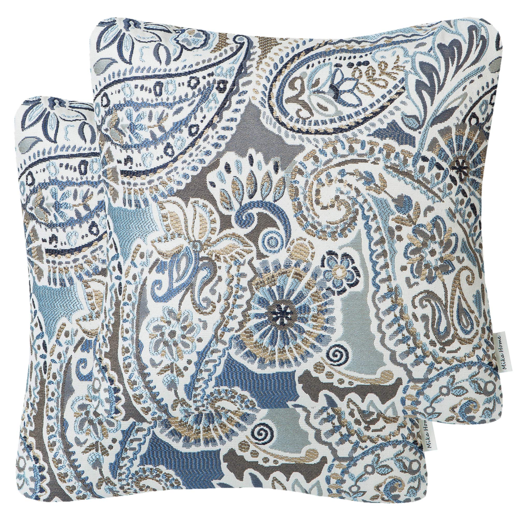 Mika Home Paisley Jacquard Pillow Covers