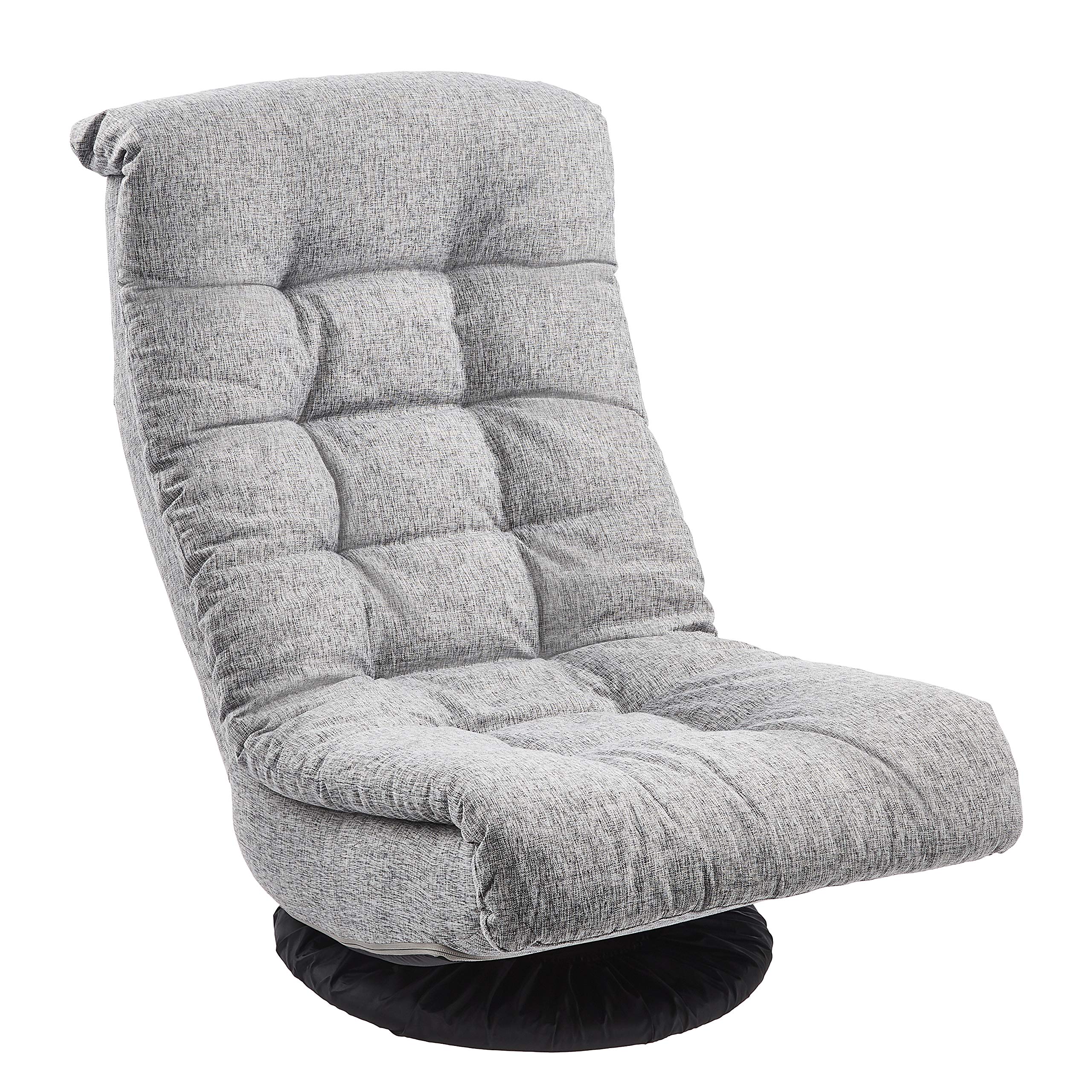 Amazon Basics Swivel Foam Lounge Chair with Headrest (Grey)