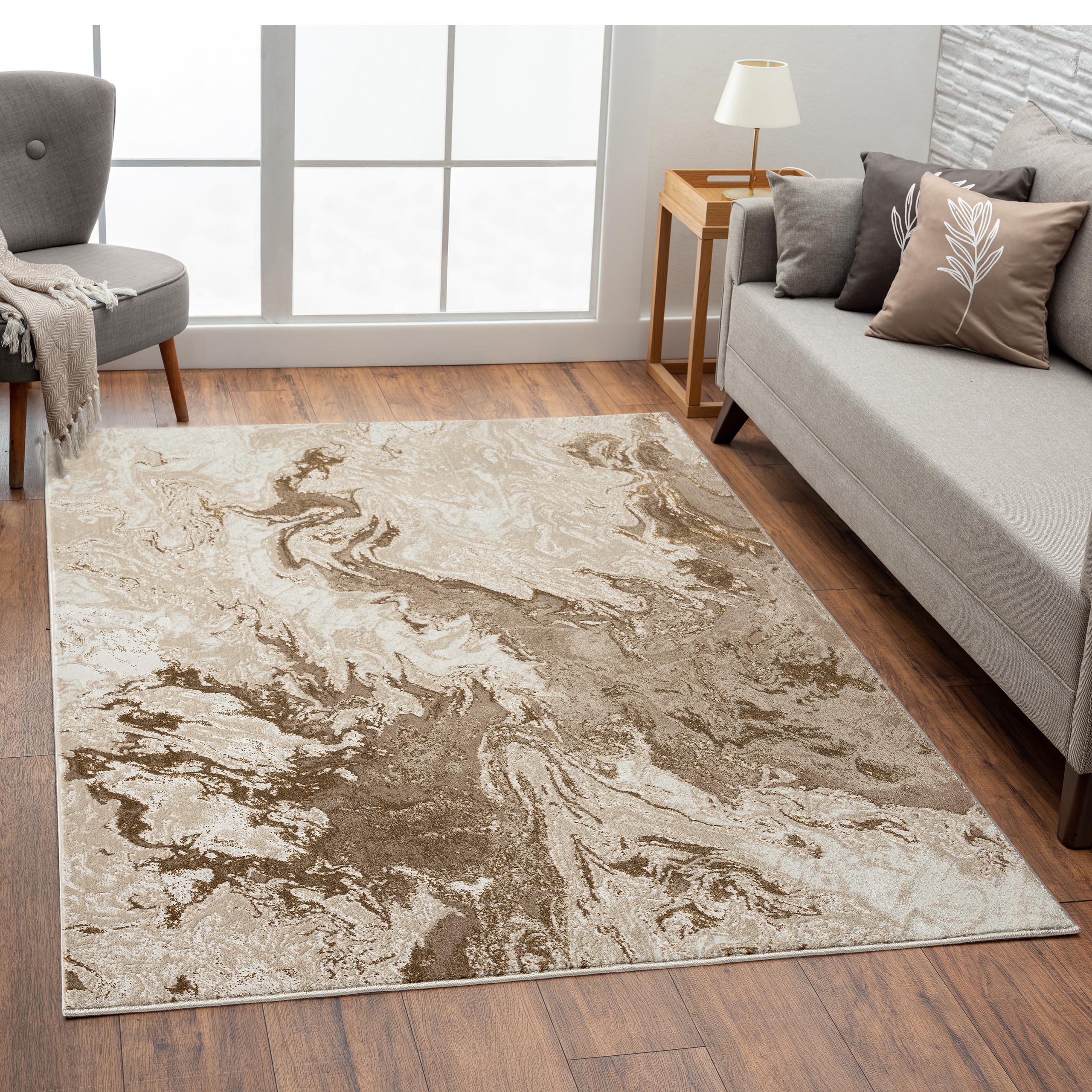 LUXE WEAVERS Marble Swirl Rug 4x5